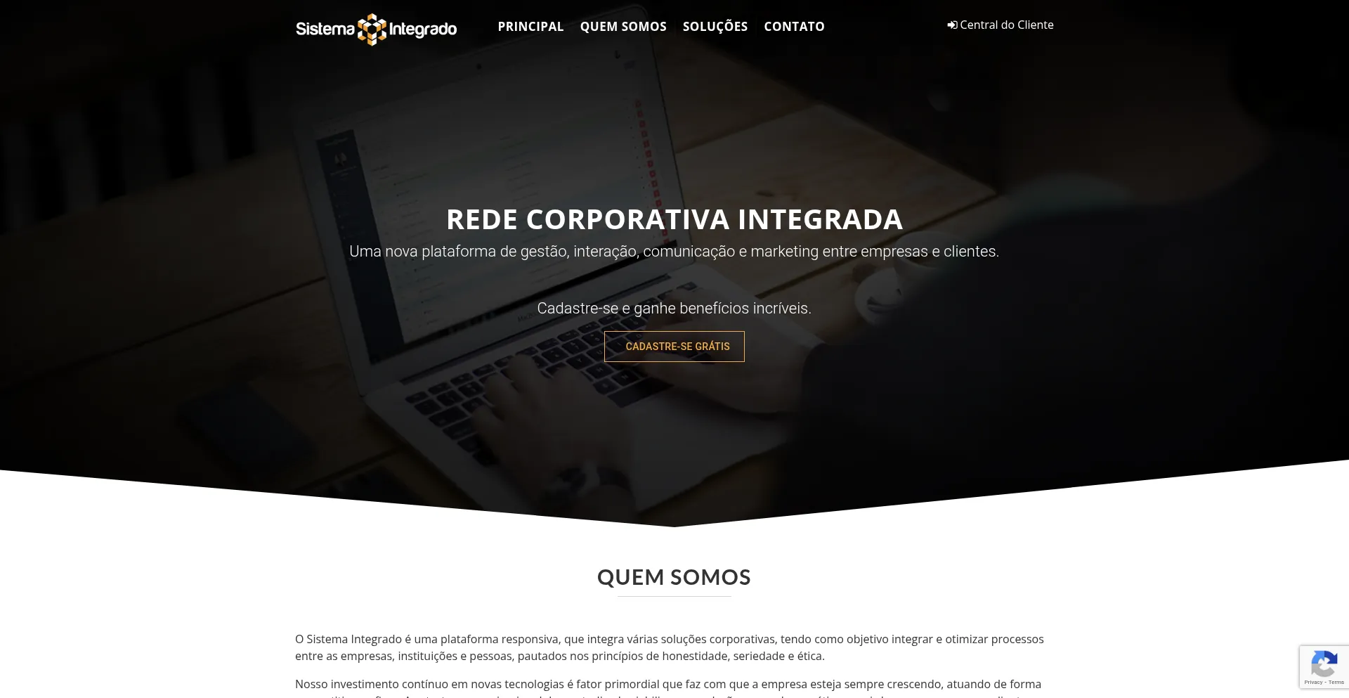 Website screenshot of Sistemaintegrado.com.br