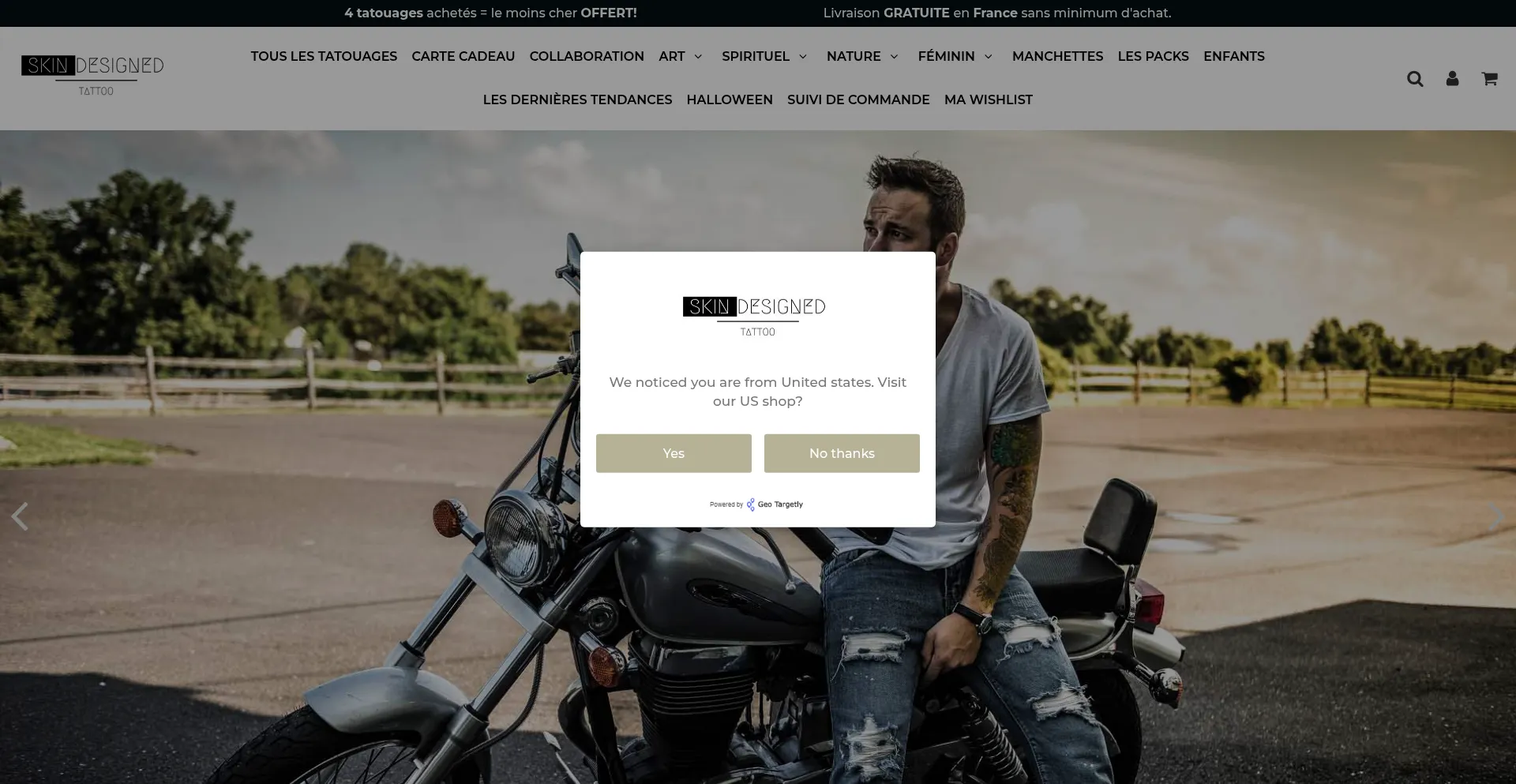 Website screenshot of Skindesigned.com