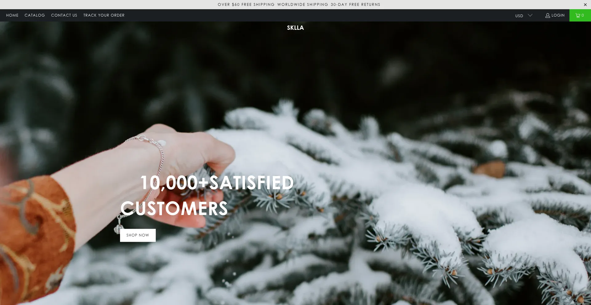 Website screenshot of Sklla.shop