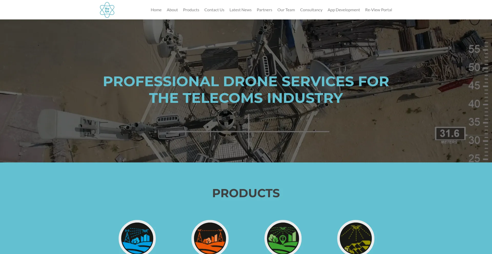 Website screenshot of Skyeye.com