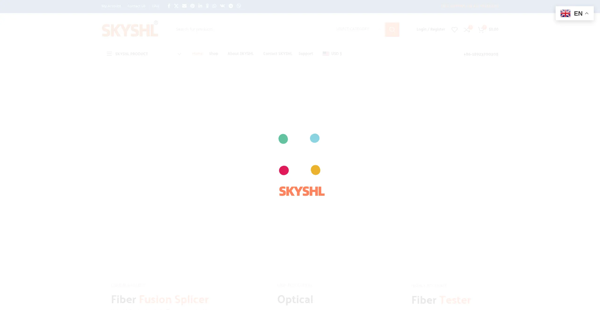 Website screenshot of Skyshl.net