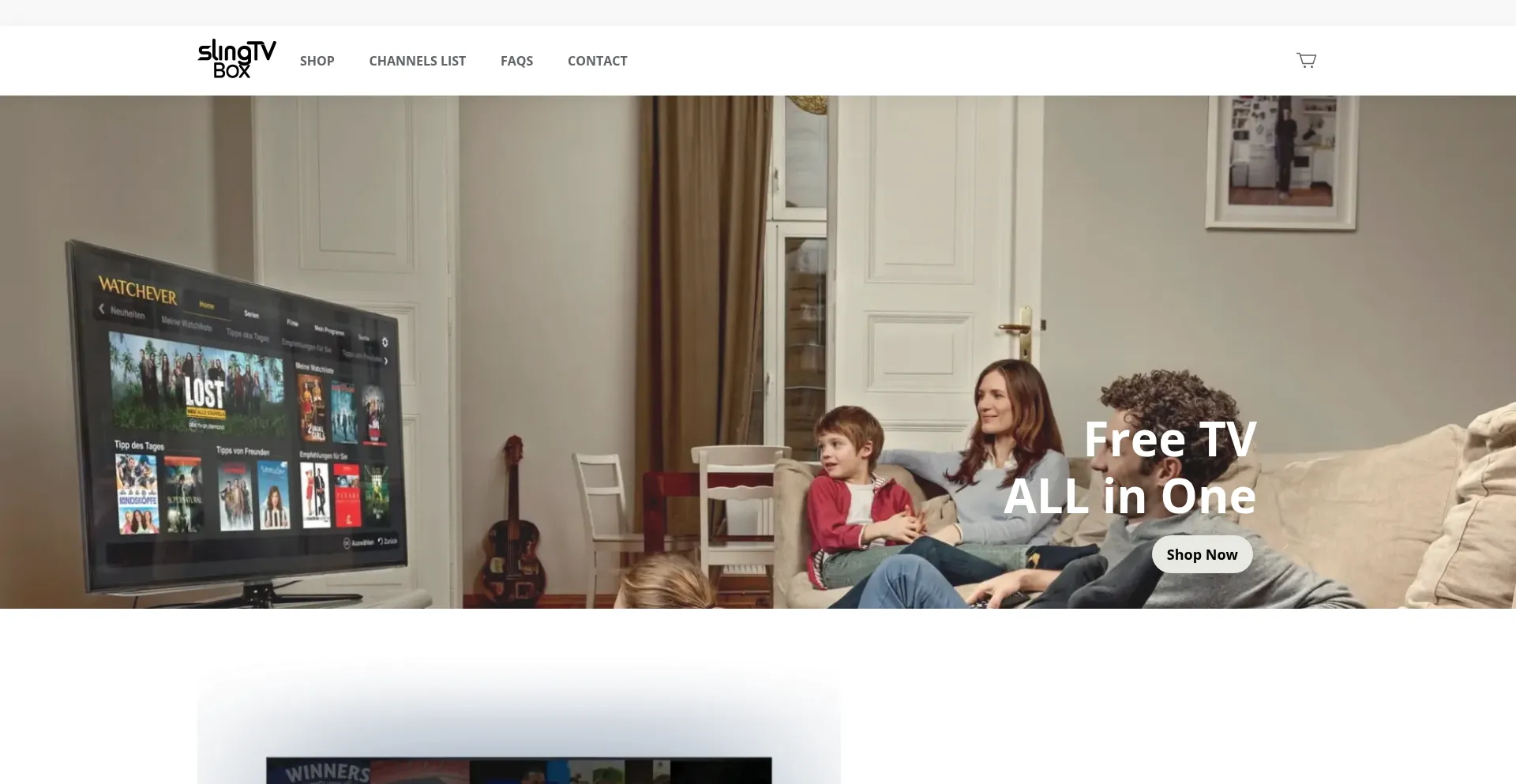 Website screenshot of Slingtv1591573.xyz