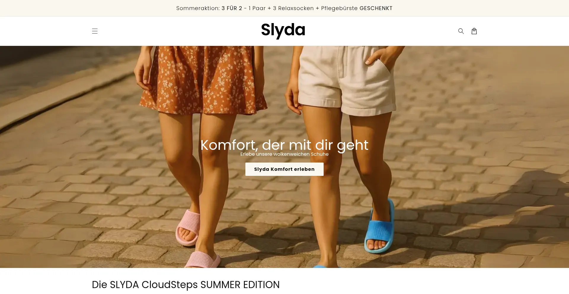 Website screenshot of Slyda.de