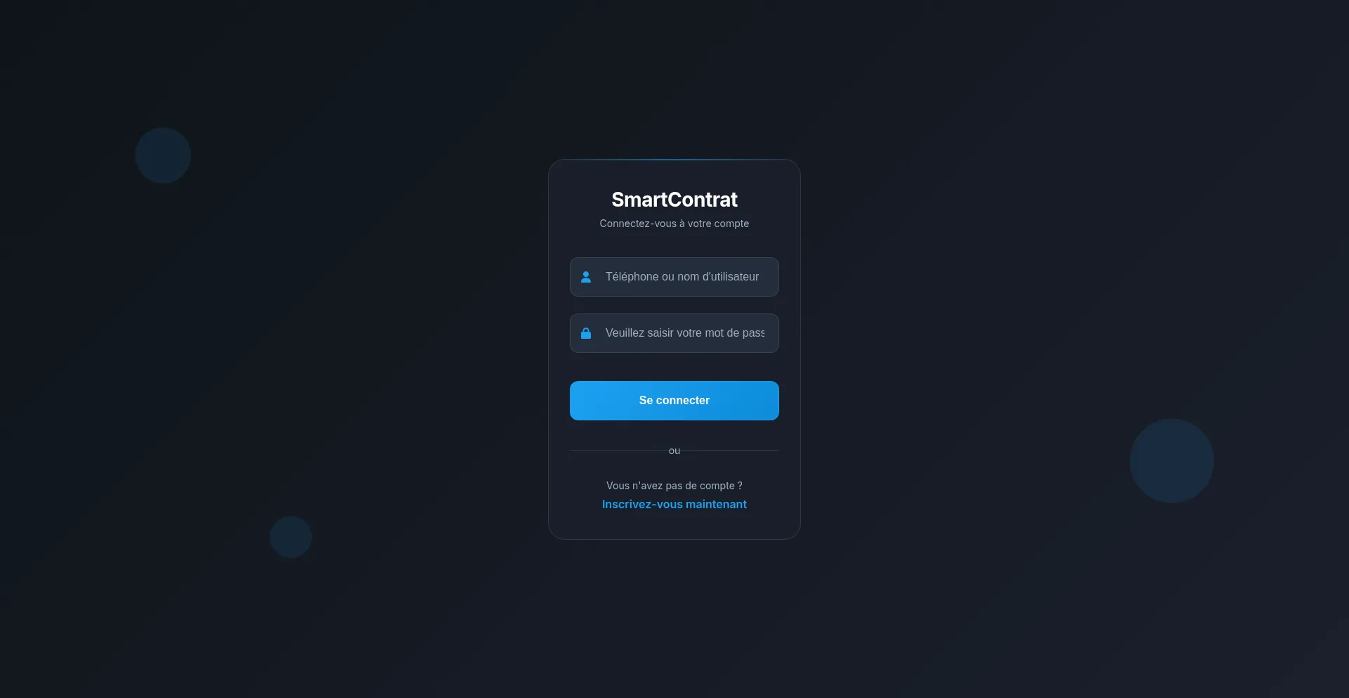 Website screenshot of Smartcontrat.site
