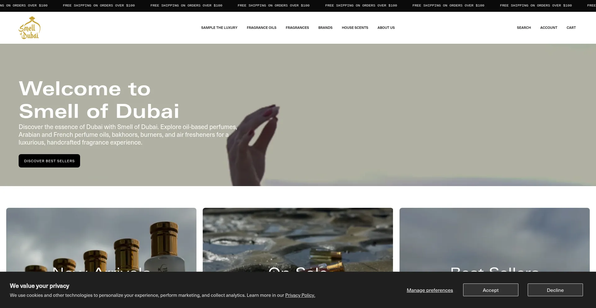 Website screenshot of Smellofdubai.com