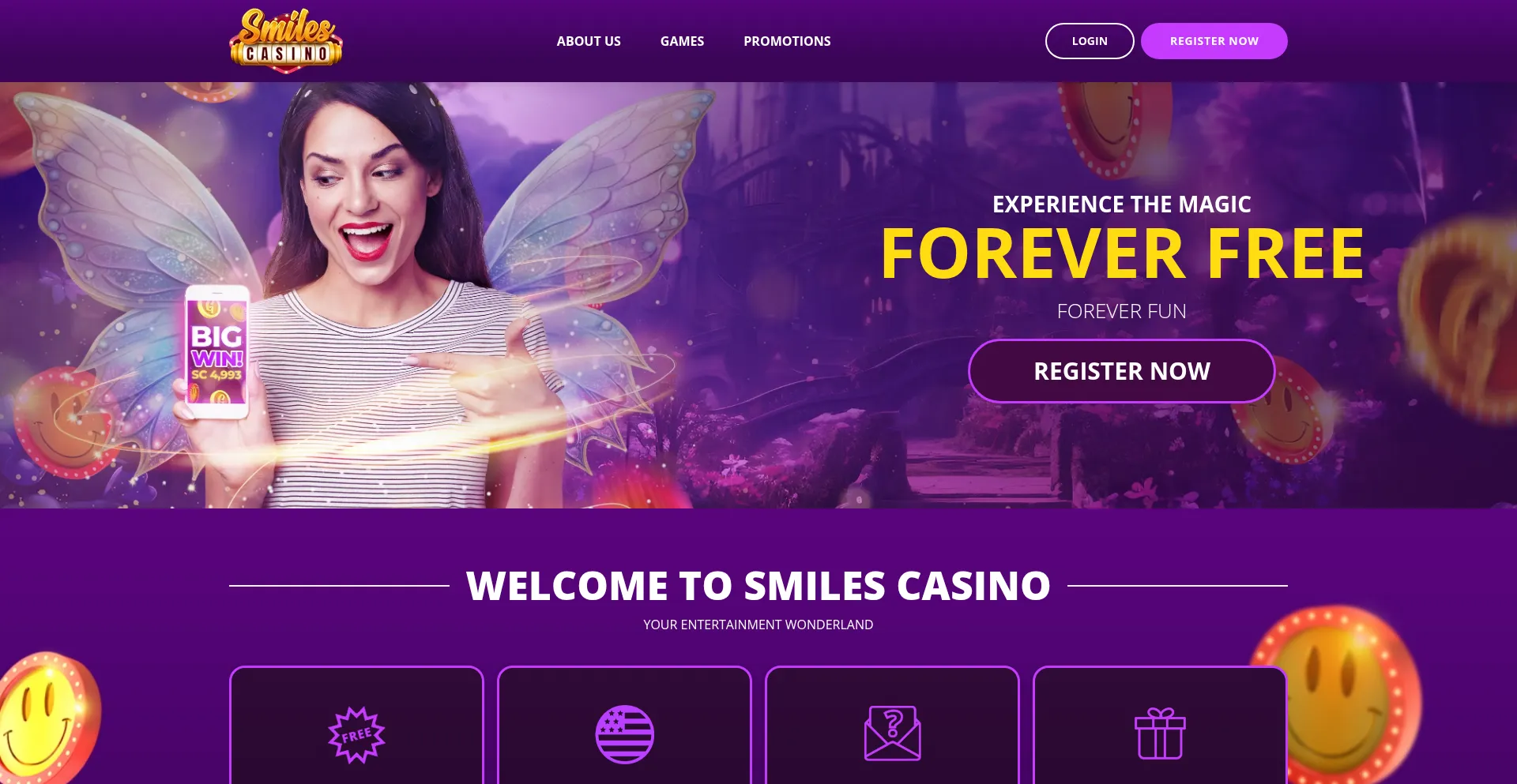 Smilescasino.com Screenshot