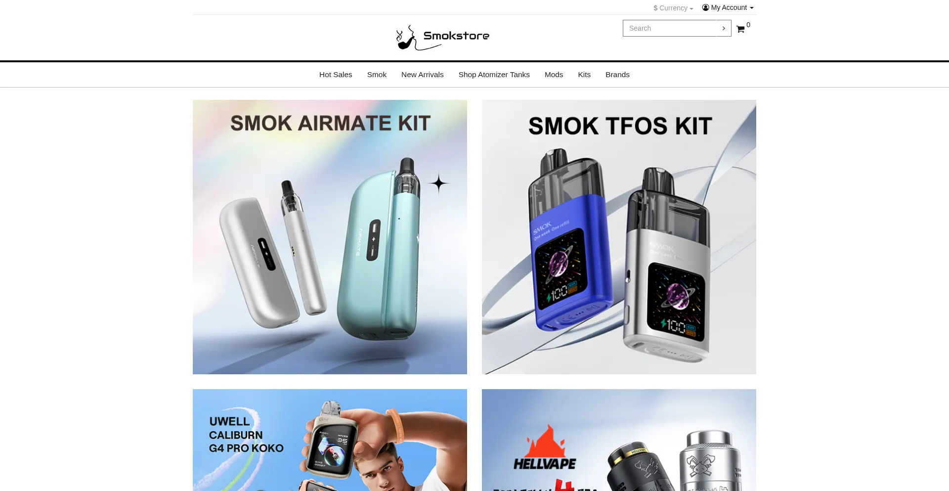 Smokstore.com Screenshot
