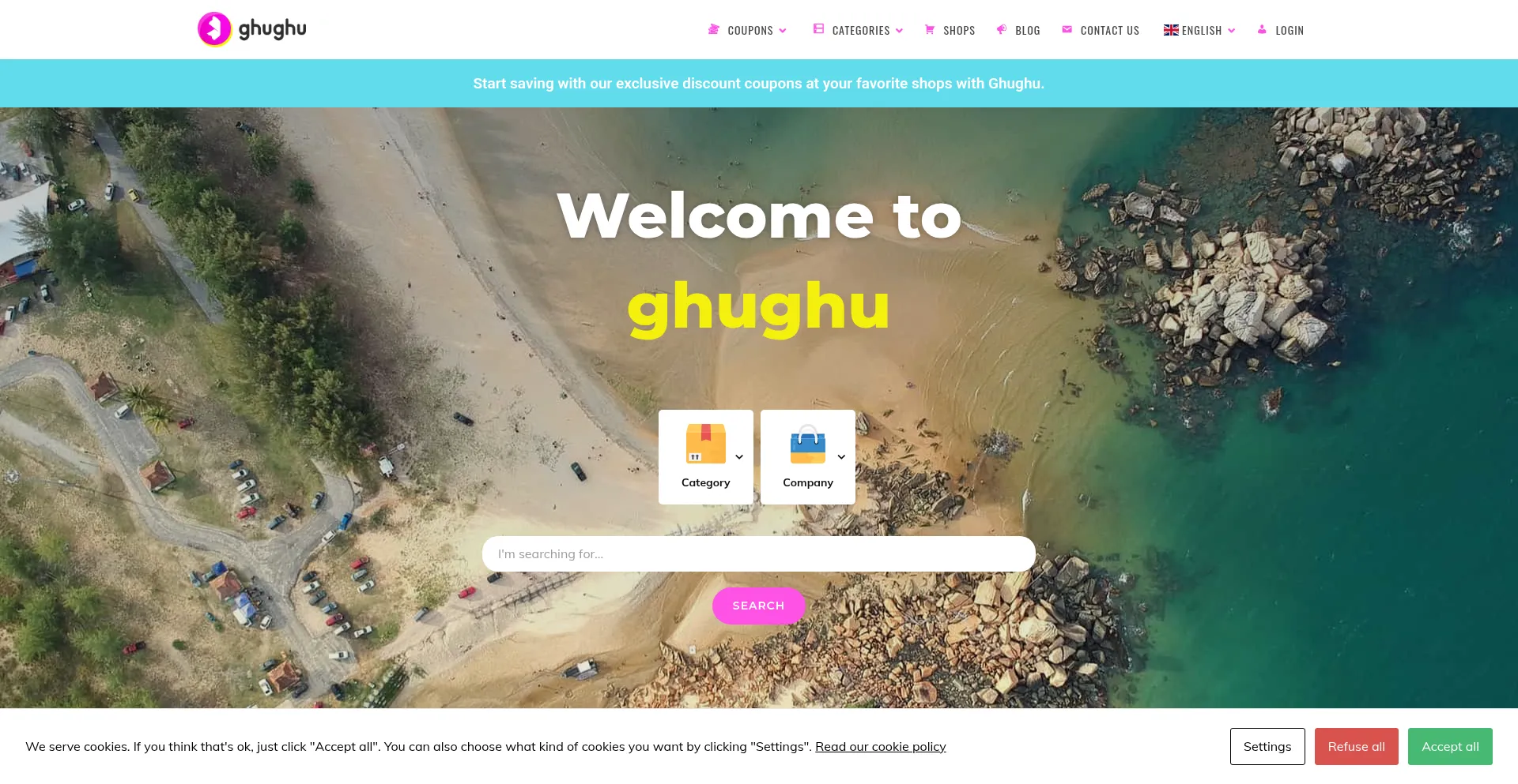 Website screenshot of Snd.ghughu.com