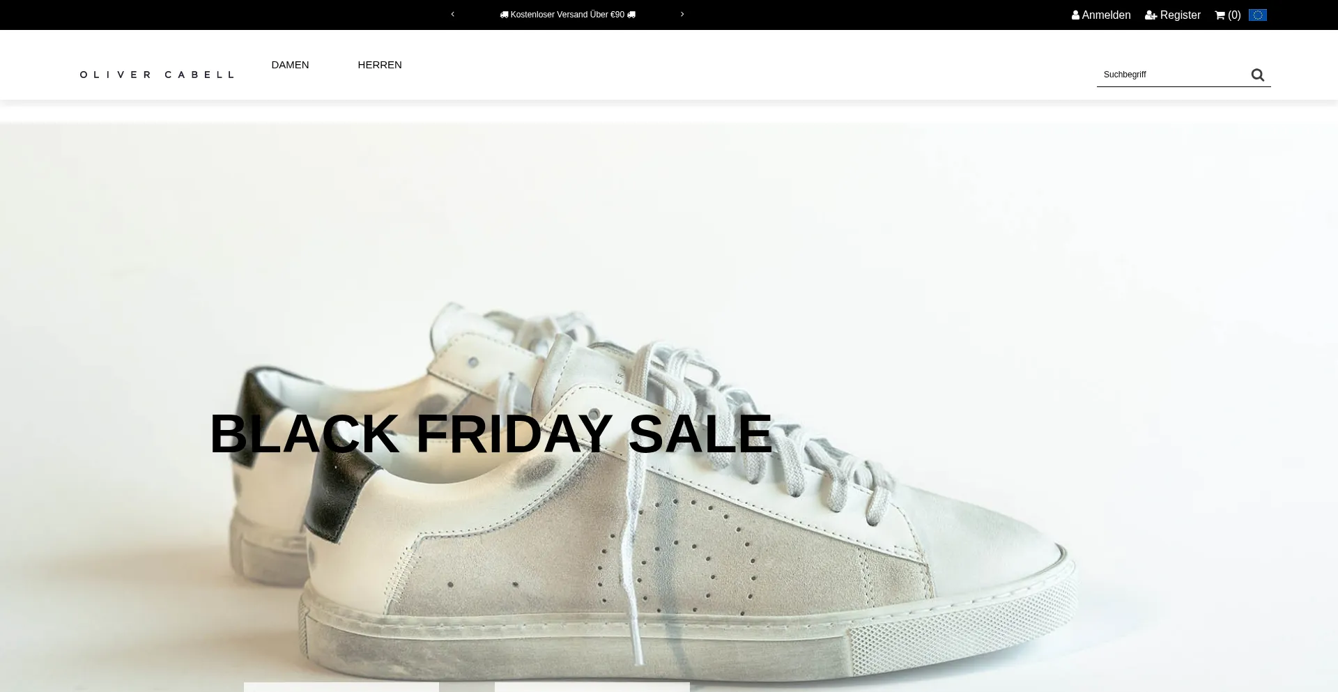 Website screenshot of Sneakersonlineshop.de