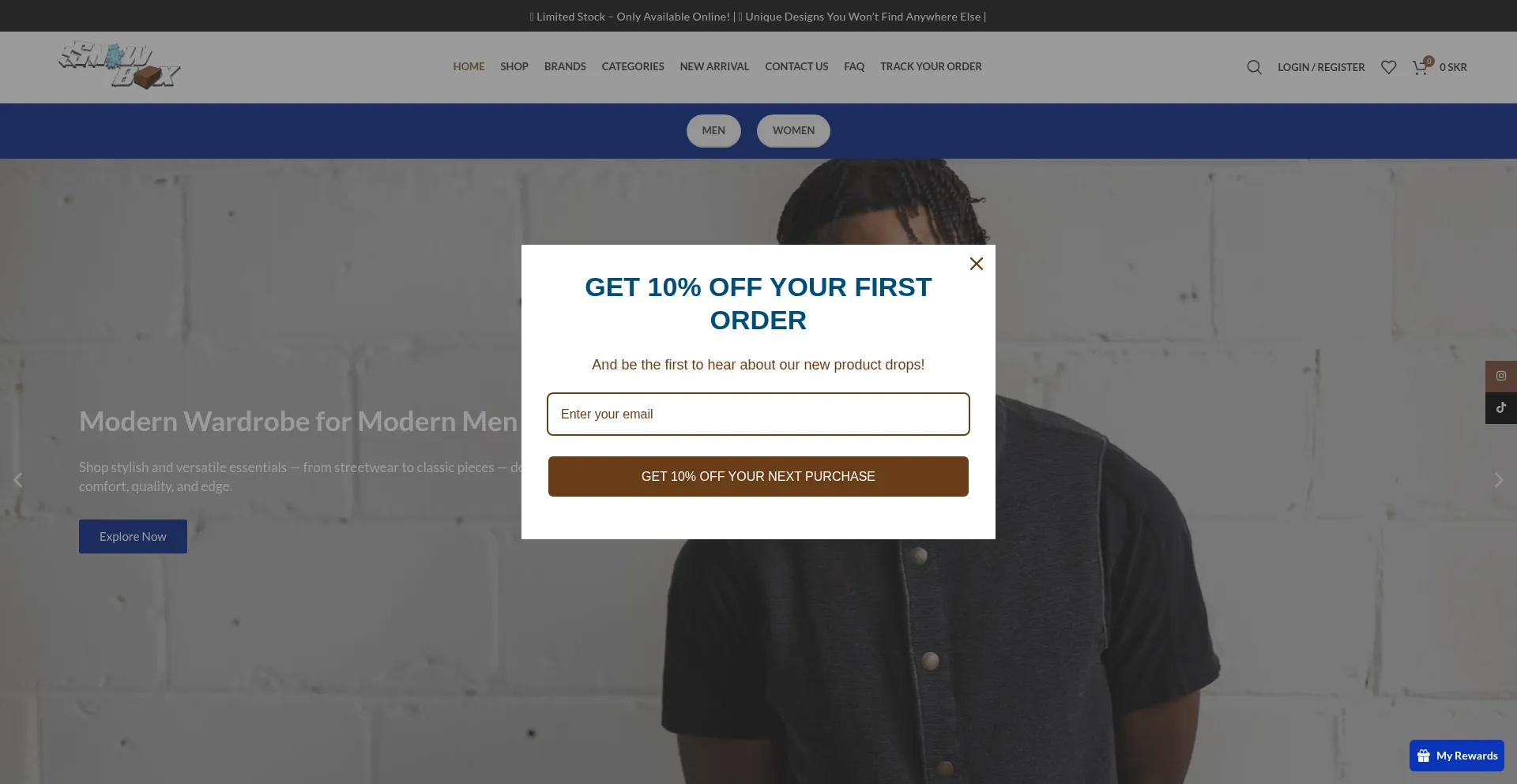 Website screenshot of Snowbox.site