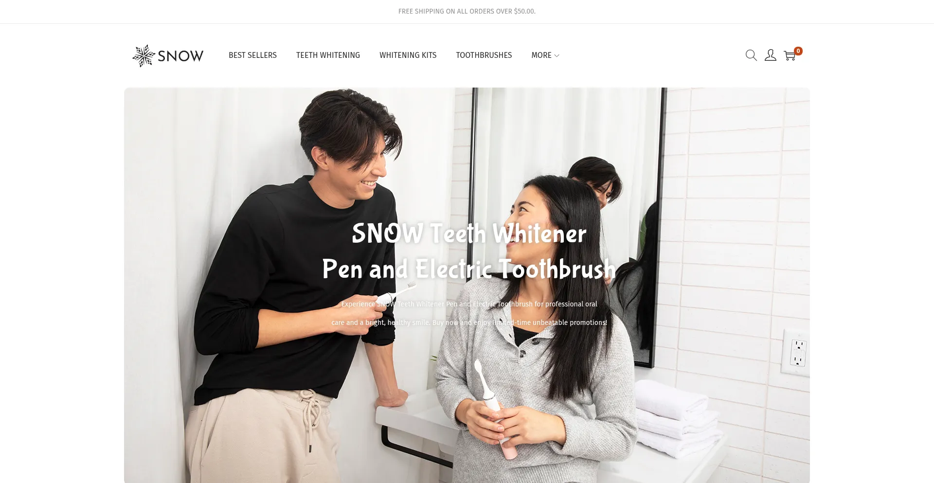 Website screenshot of Snowteethwhiteningkits.com