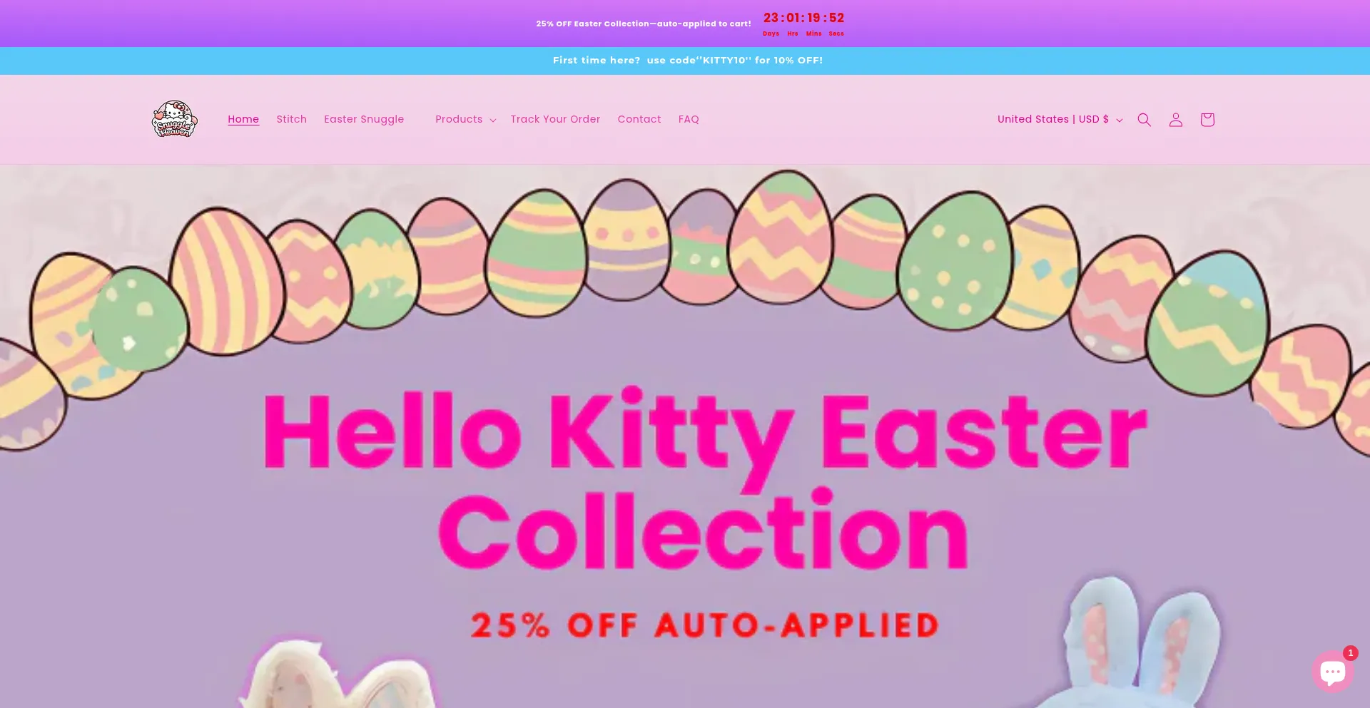 Website screenshot of Snuggleheaven.shop