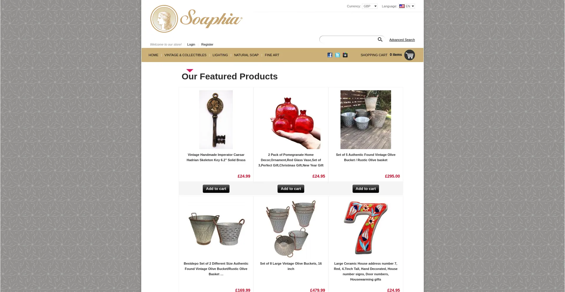 Website screenshot of Soaphia.com.tr