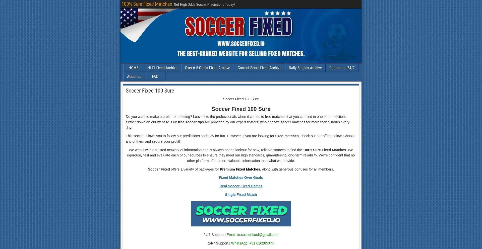¿És Seguro y Confiable Soccerfixed.io?