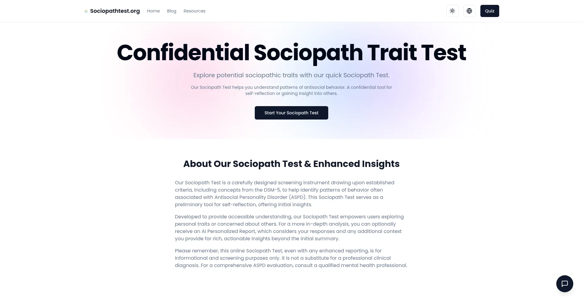 Sociopathtest.org