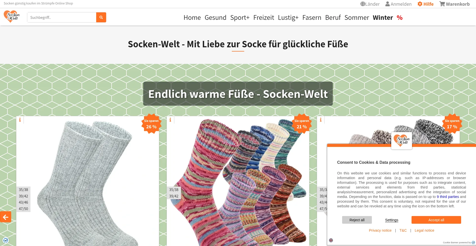 ¿És Seguro y Confiable Socken-welt.de?