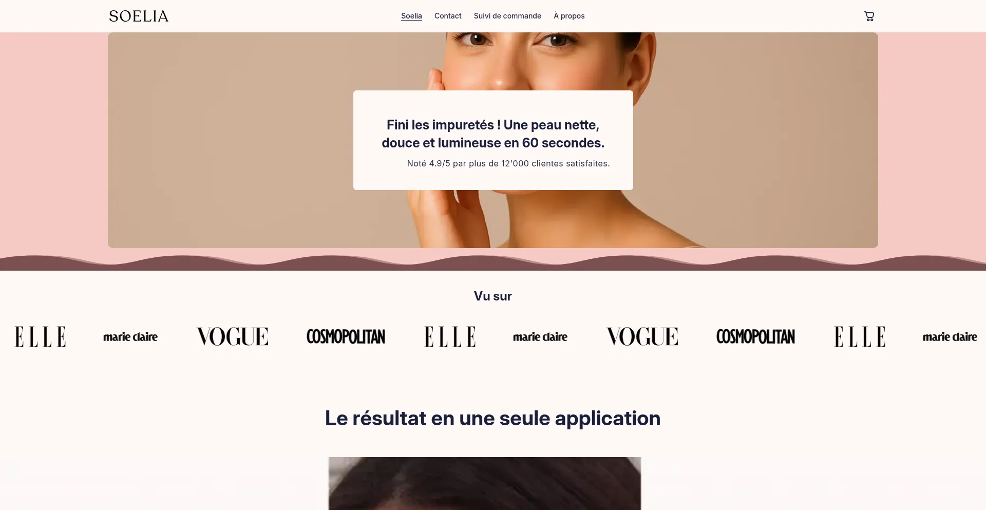 Website screenshot of Soeliabeauty.com