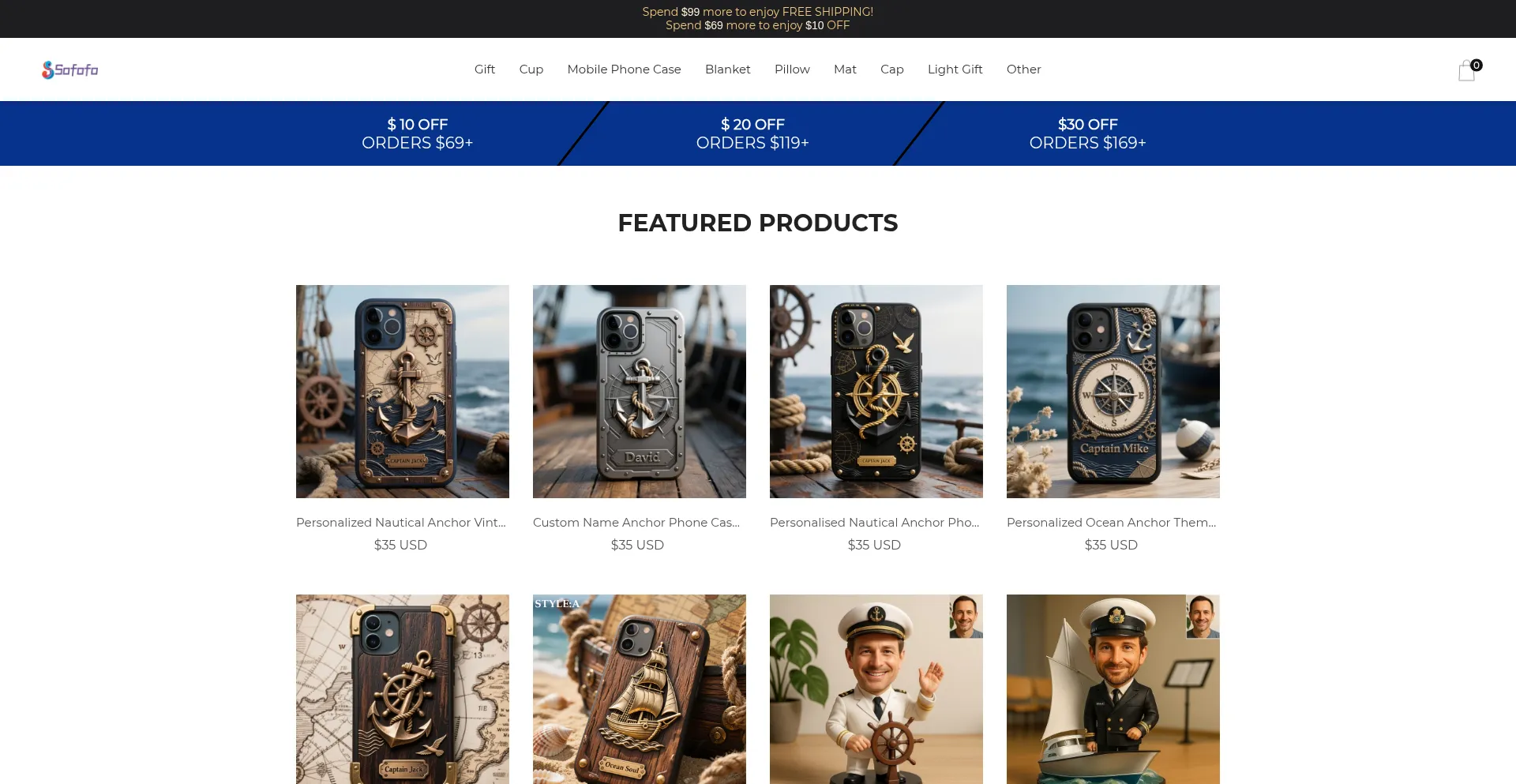Website screenshot of Sofofo.com
