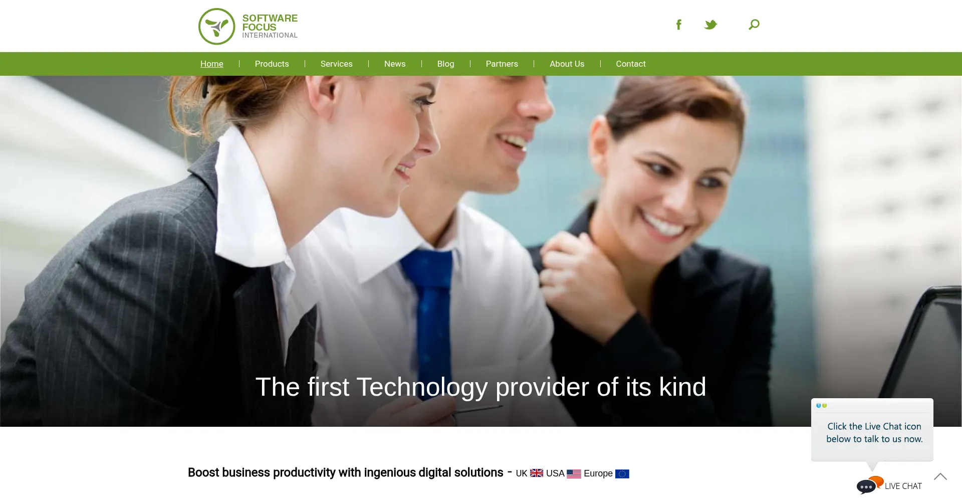 Website screenshot of Software-focus.com