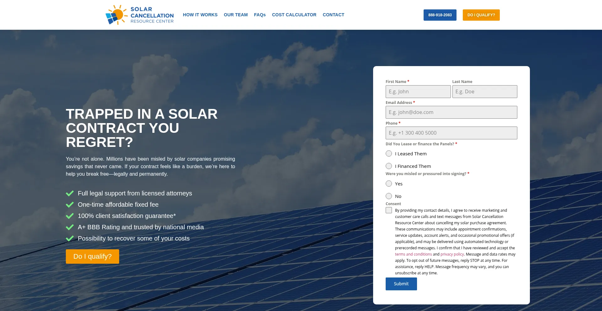 ¿És Seguro y Confiable Solarcancellationresourcecenter.com?
