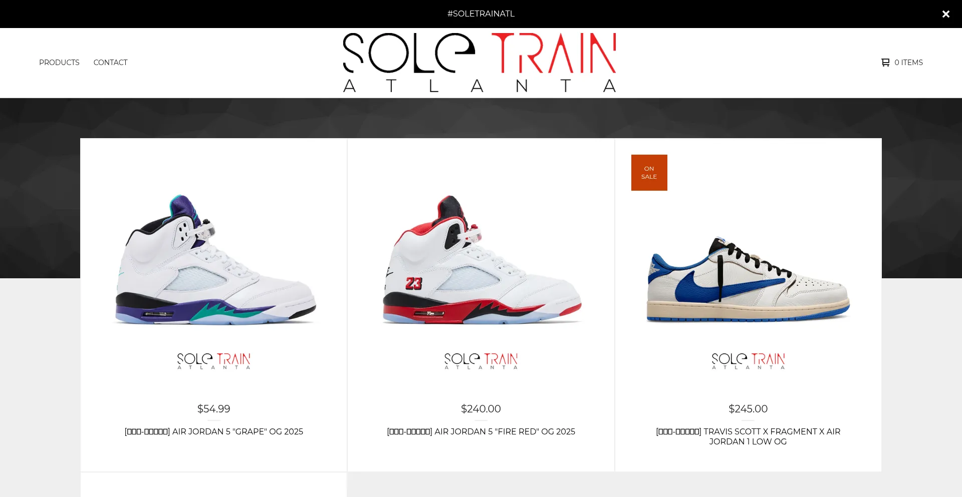 Soletrainatl.bigcartel.com Screenshot