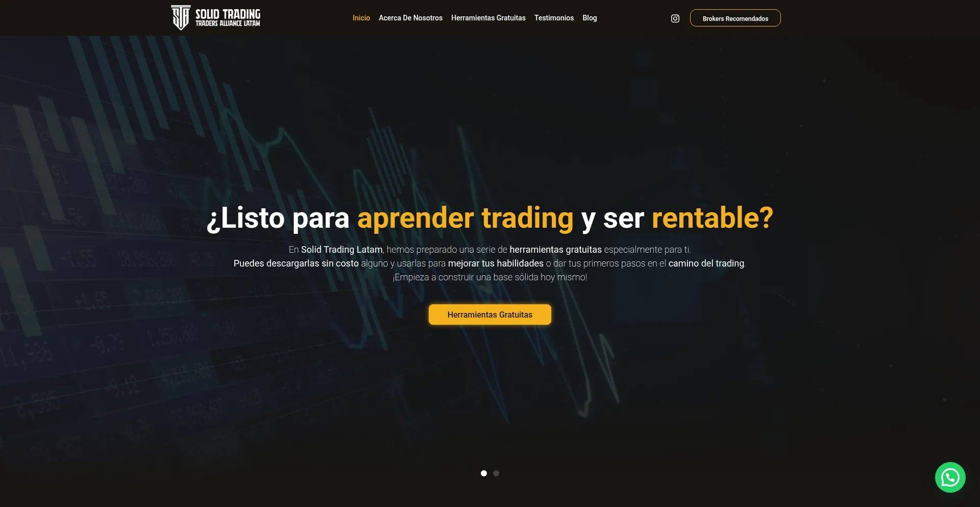Website screenshot of Solidtradinglatam.com