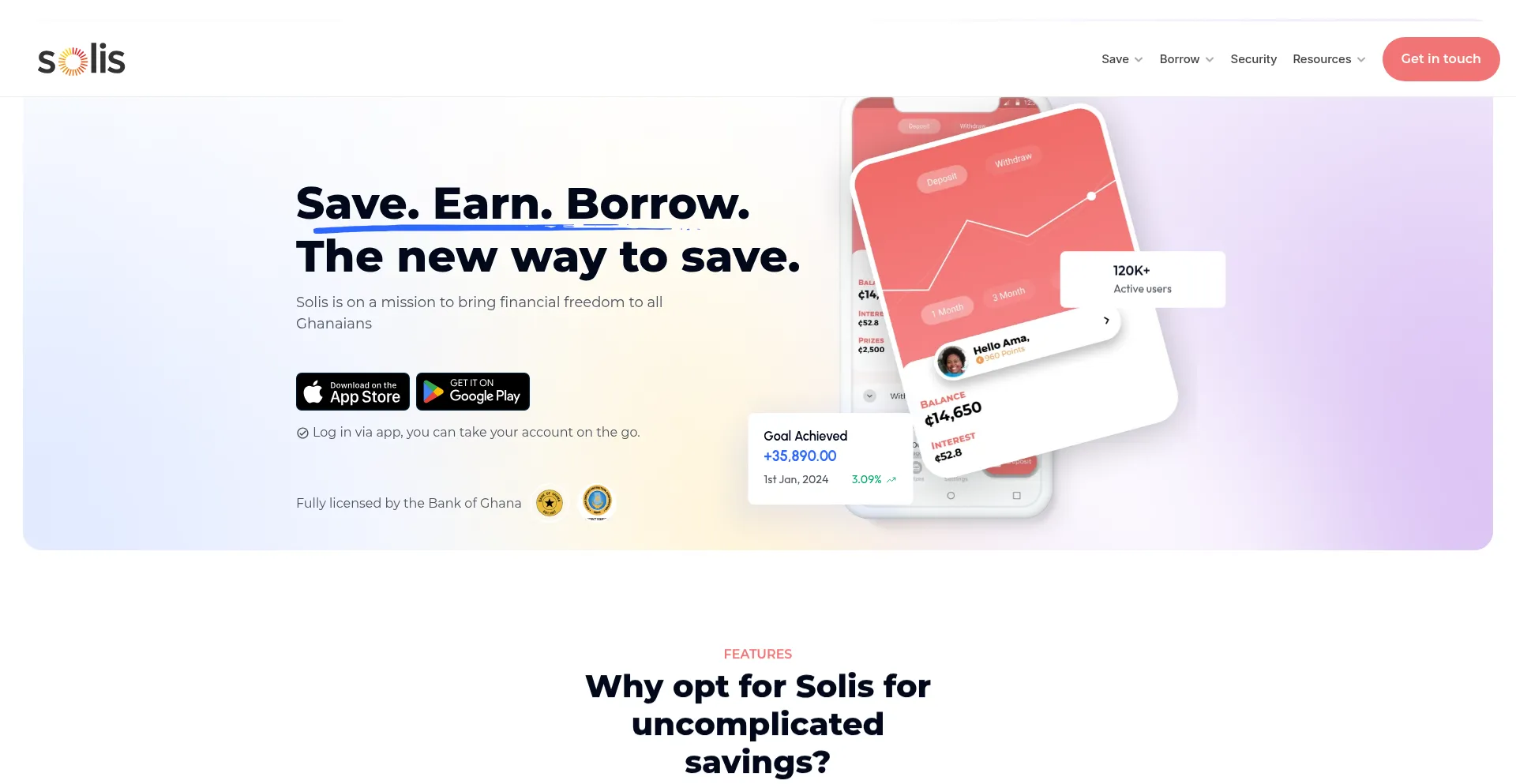 Website screenshot of Solisfinance.com
