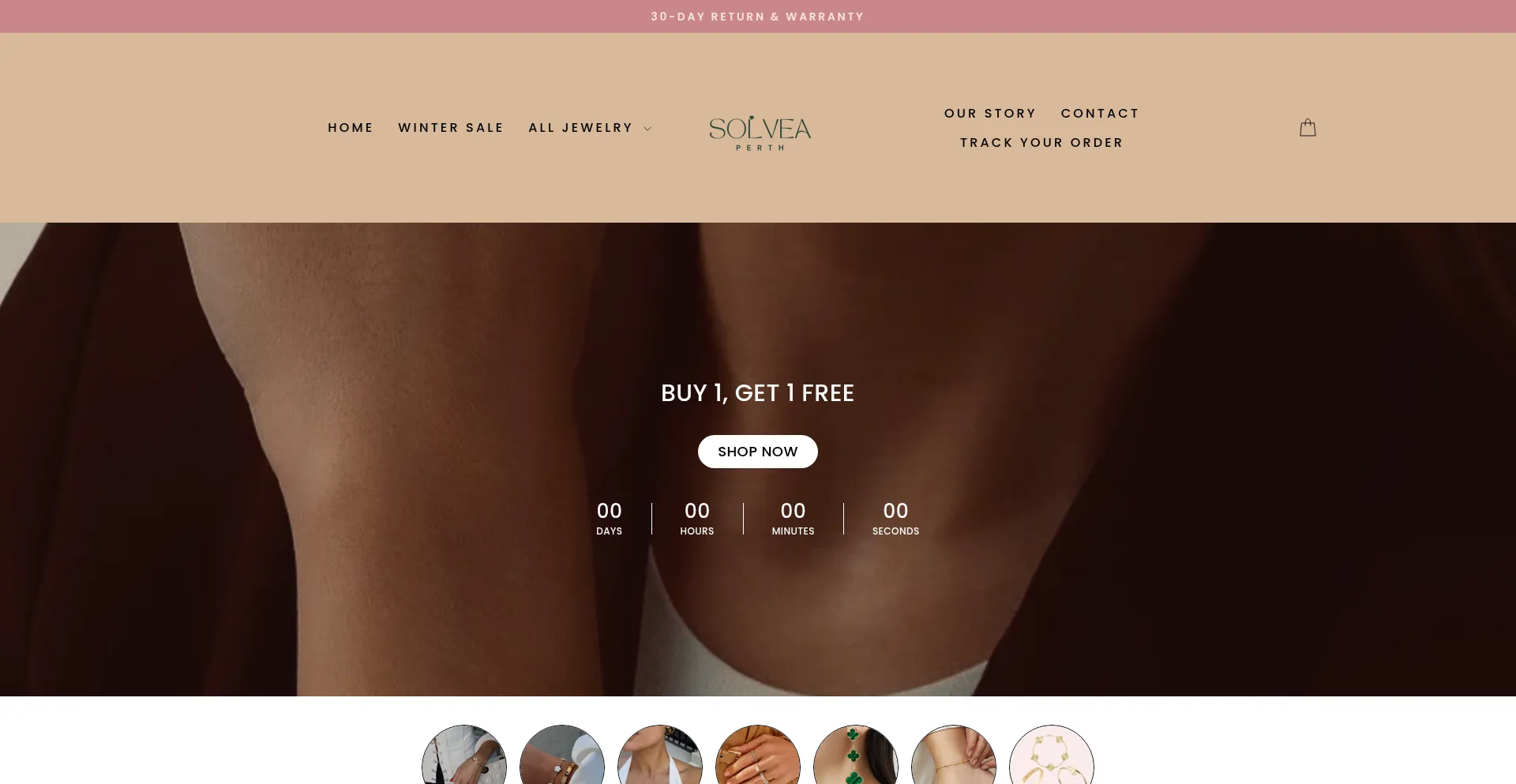 Website screenshot of Solveajewels.com