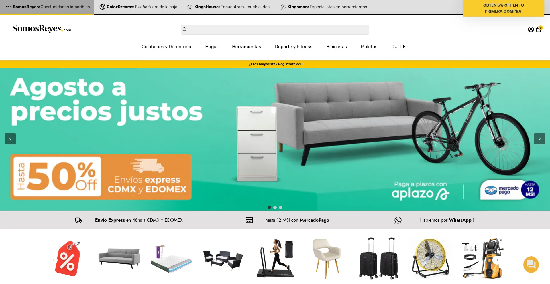 Website screenshot of Somos-reyes.com