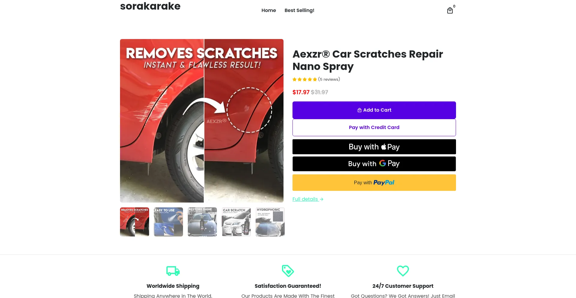 Website screenshot of Sorakaraki.com