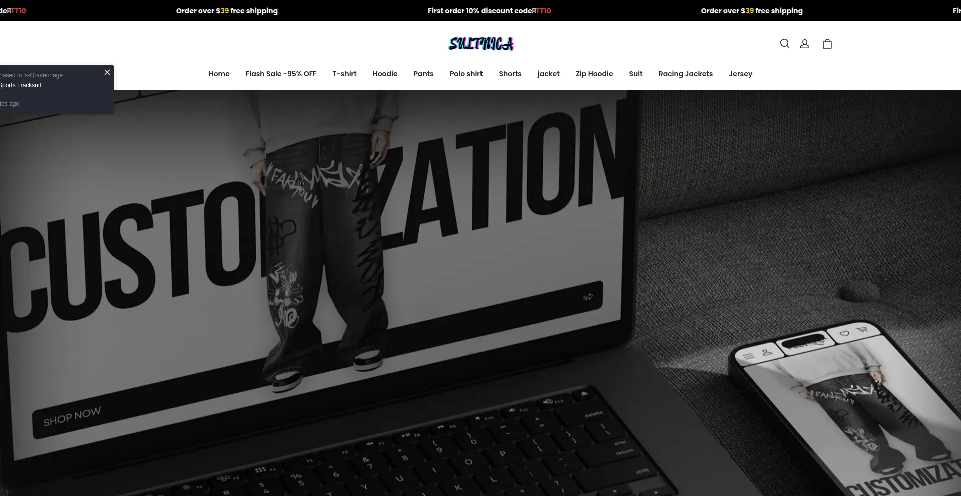 Website screenshot of Sortcion.com