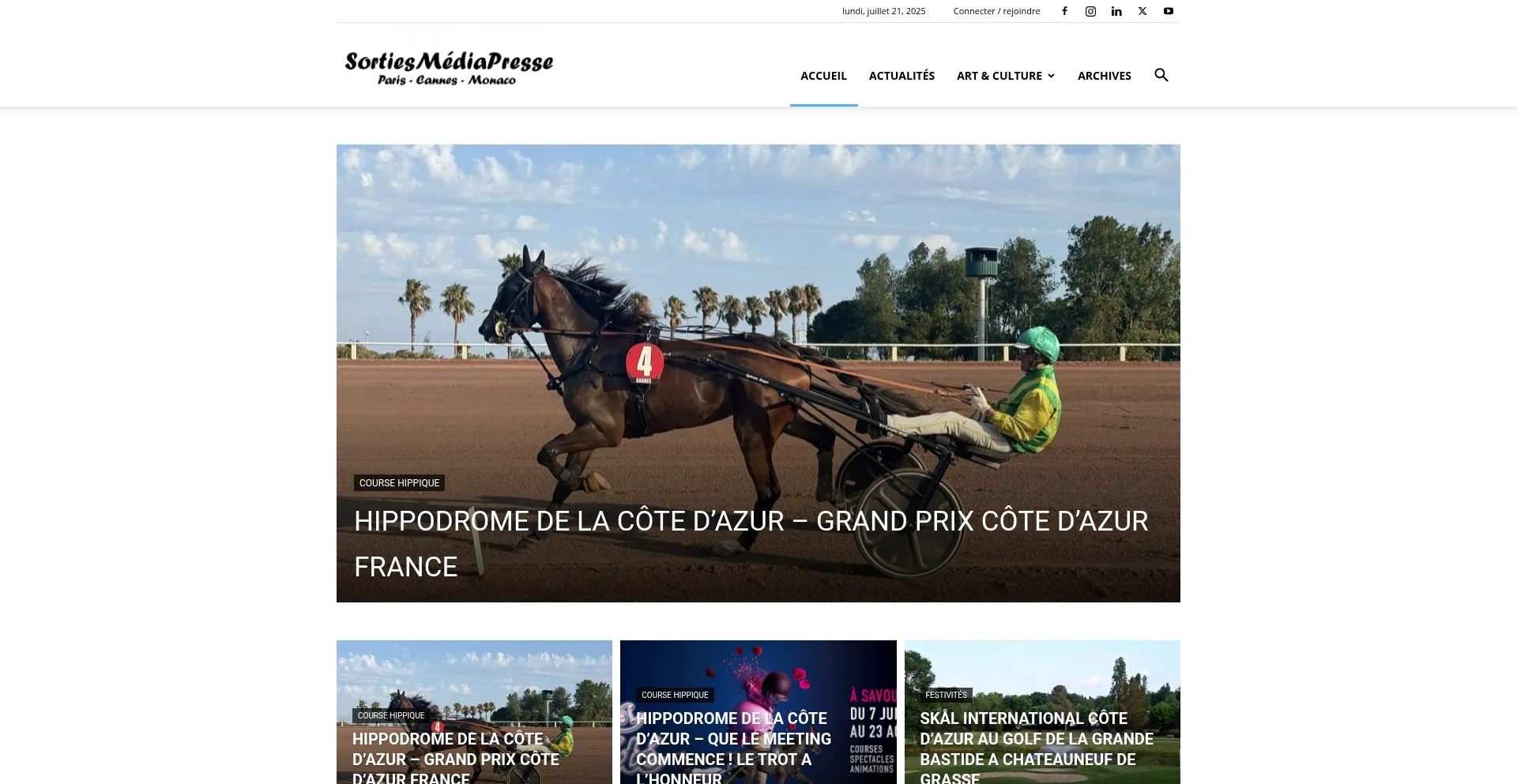 Website screenshot of Sortiesmediapresse.com