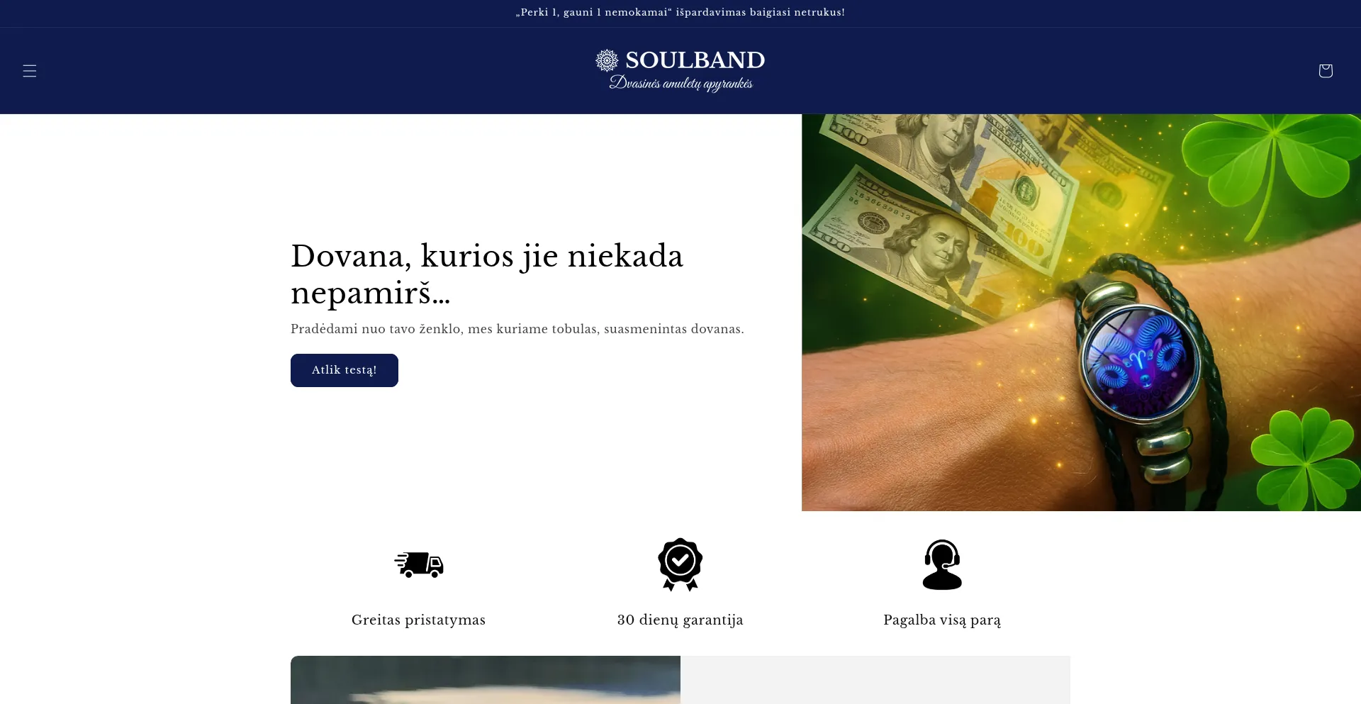 Website screenshot of Soulband.lt