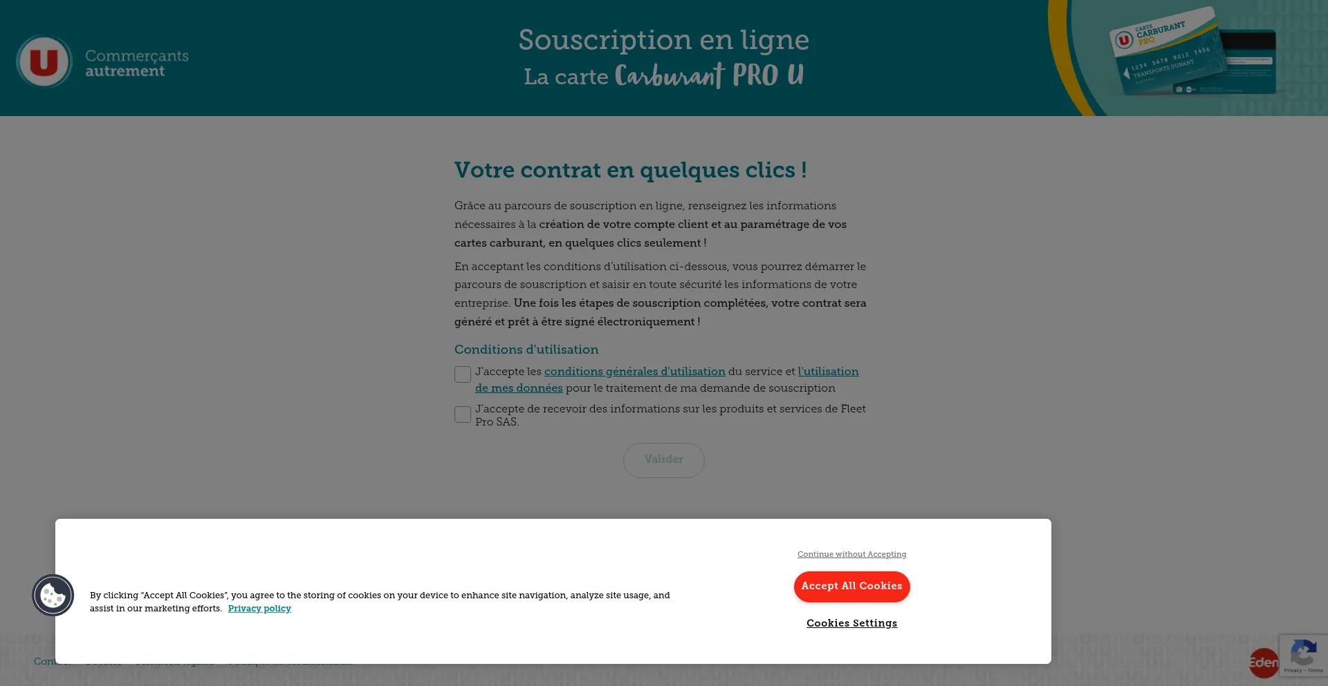 ¿És Seguro y Confiable Souscription-cartecarburant.magasins-u.com?