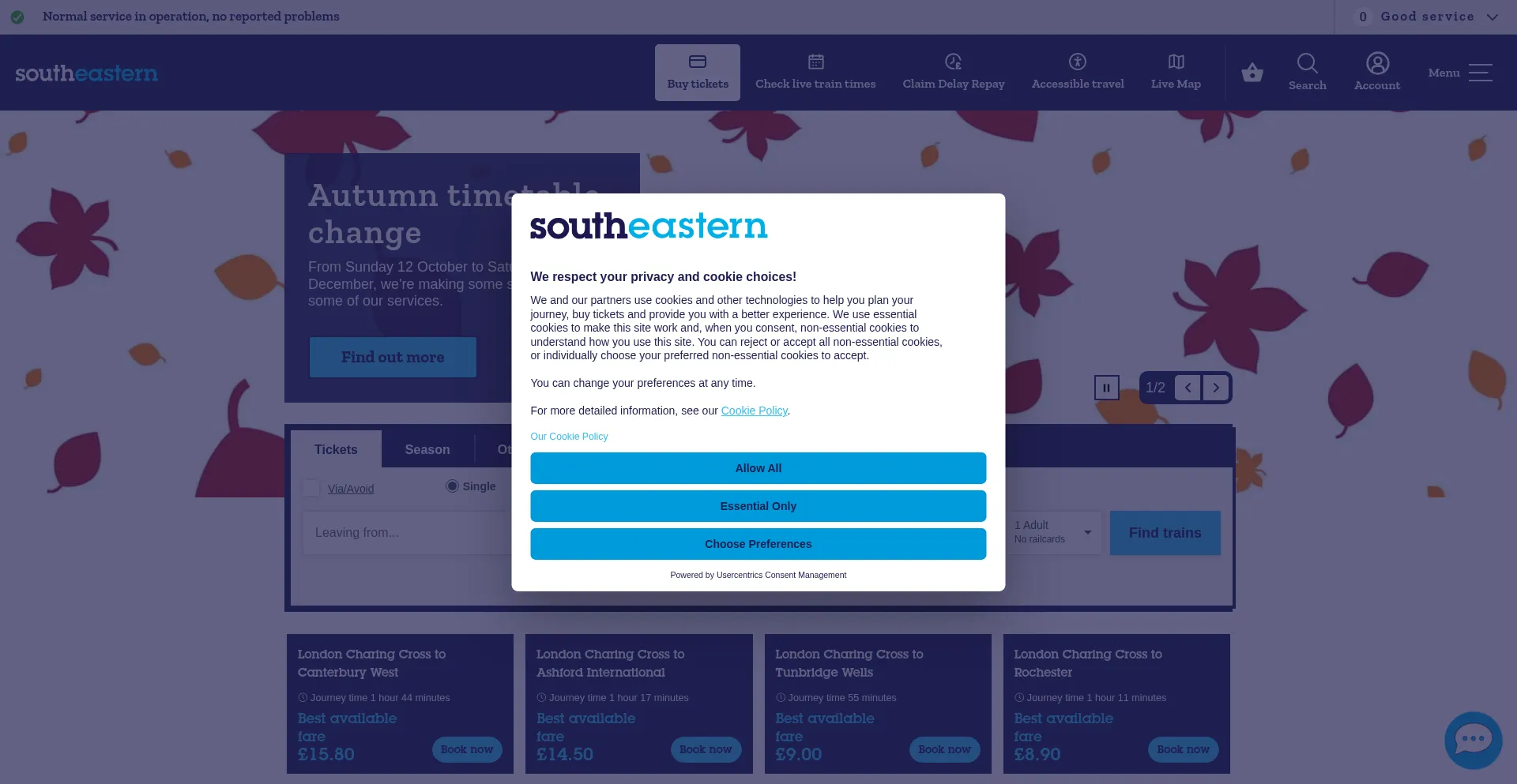 ¿És Seguro y Confiable Southeasternrailway.co.uk?