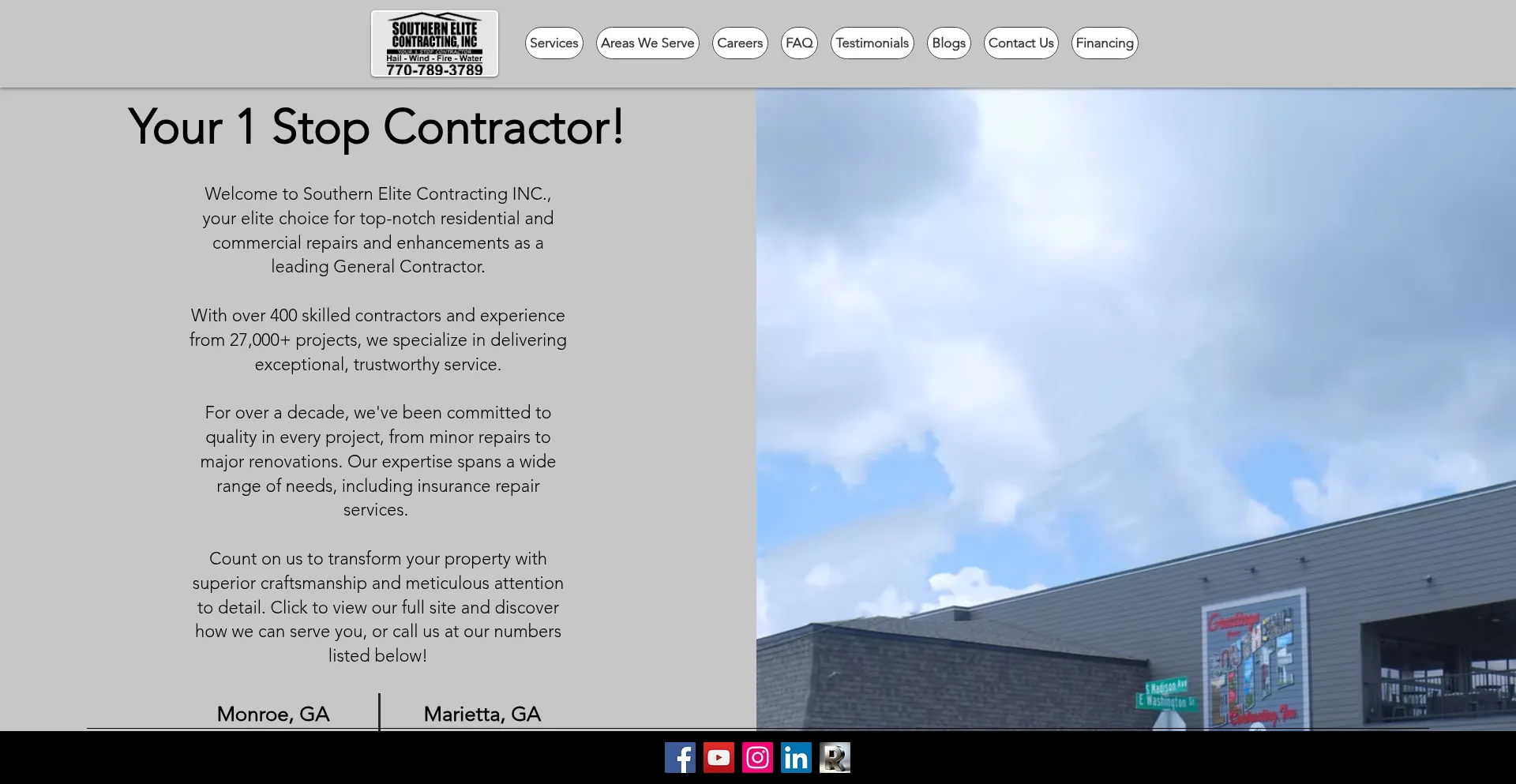 Website screenshot of Southern-elite.co