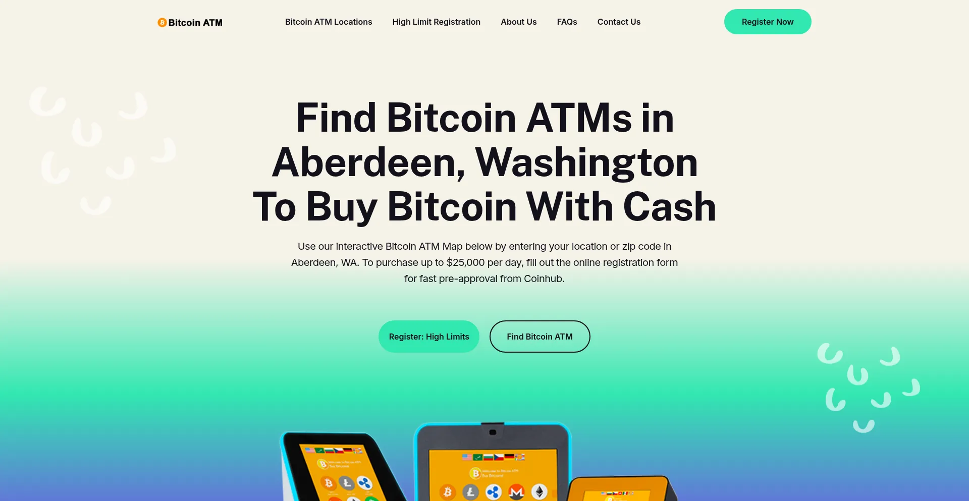 Website screenshot of Southingtonbitcoinmachine.com