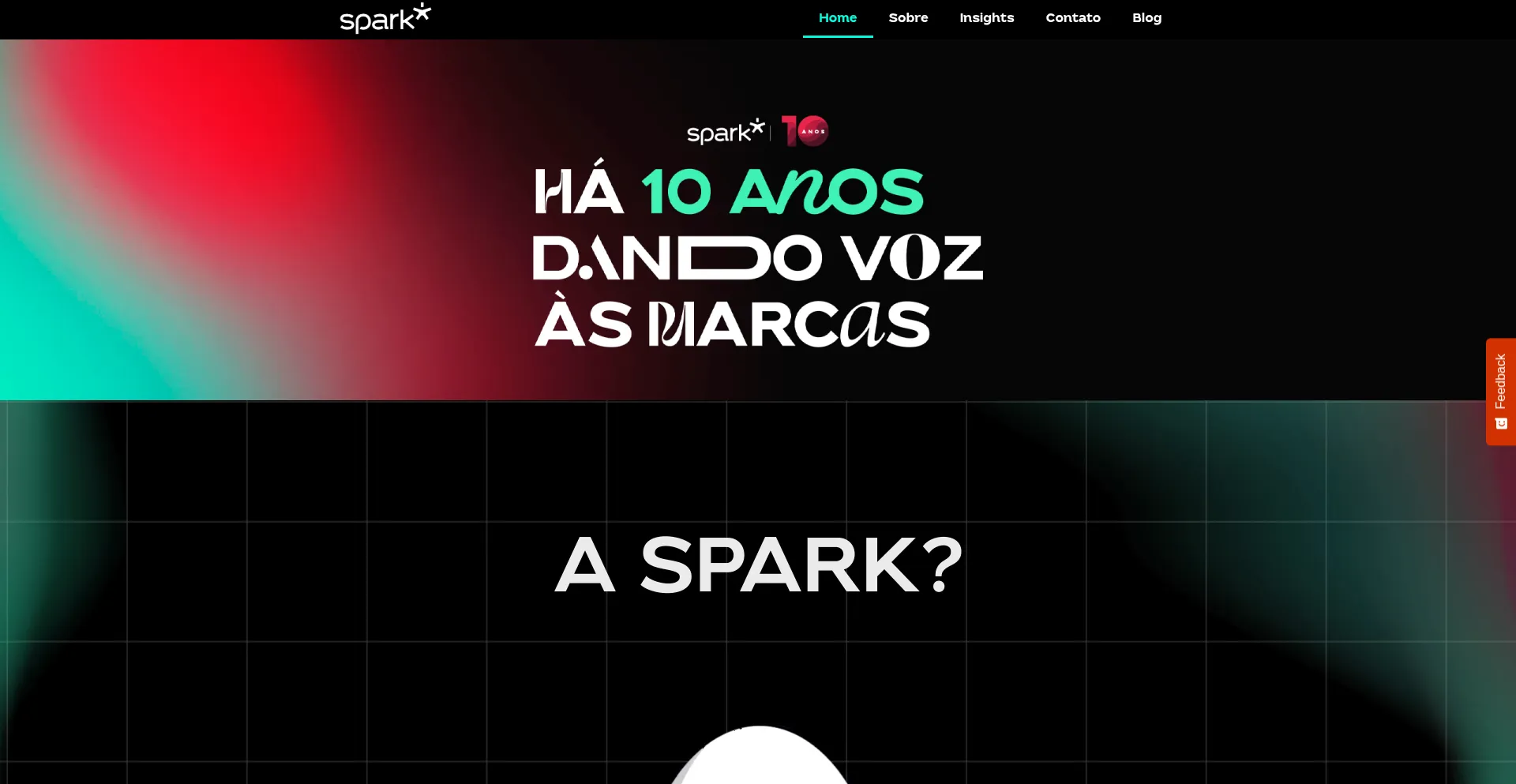 Website screenshot of Spark.com.br