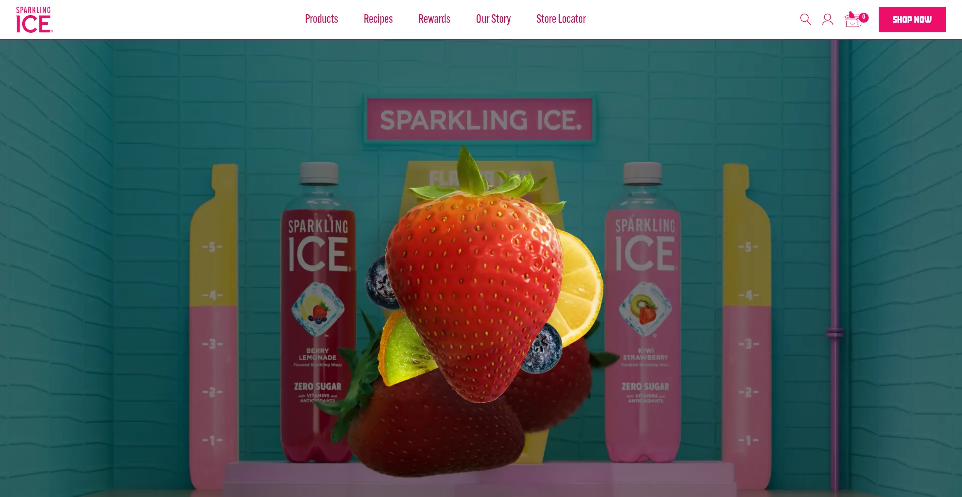Website screenshot of Sparklingice.com