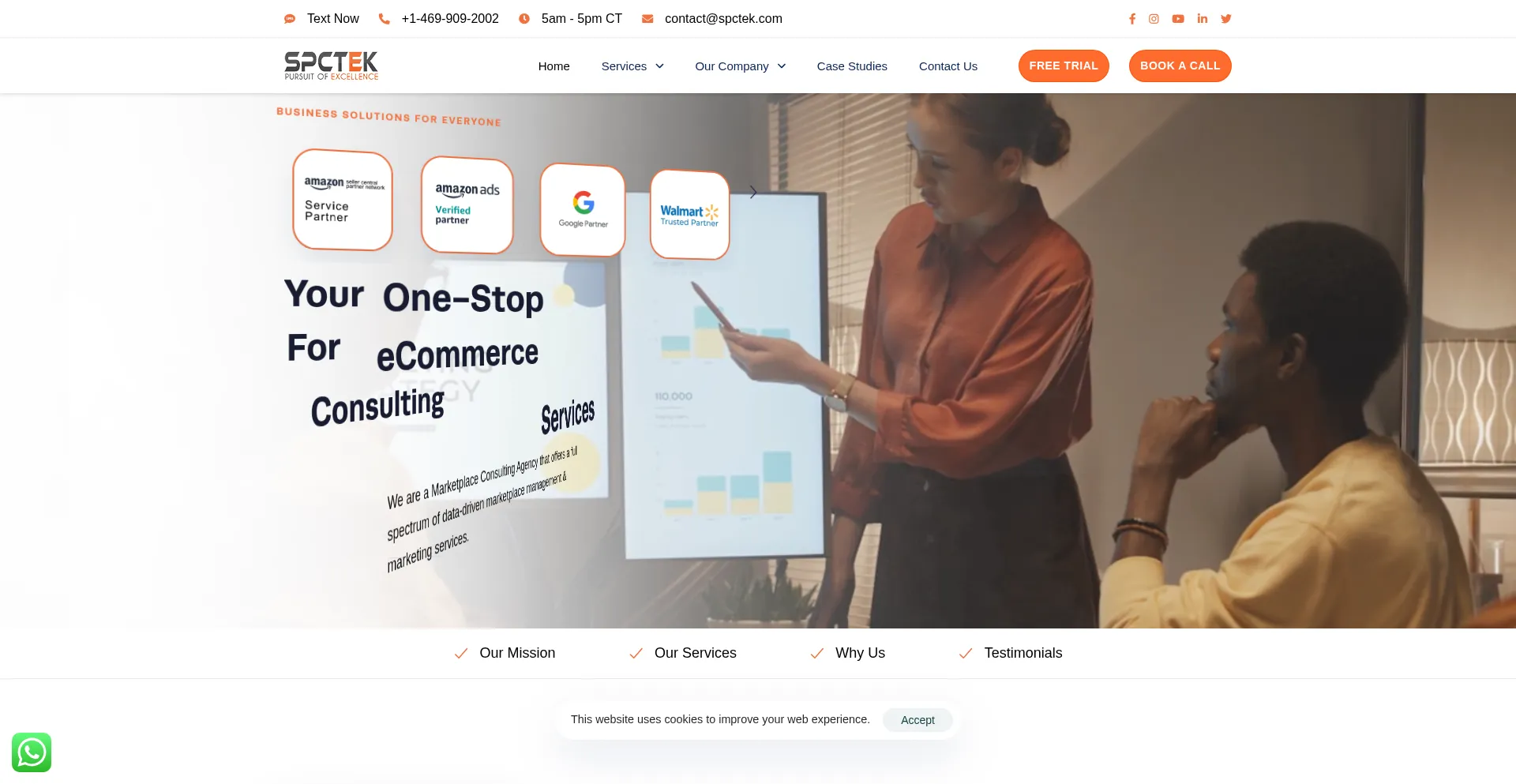 Website screenshot of Spctek.com