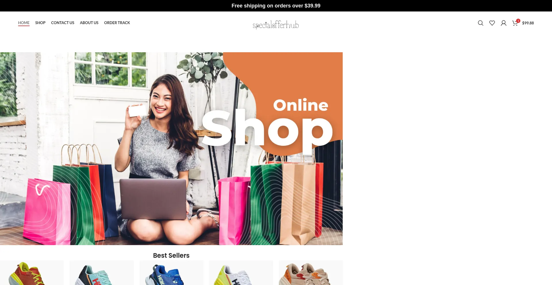 Website screenshot of Specialofferhub.shop