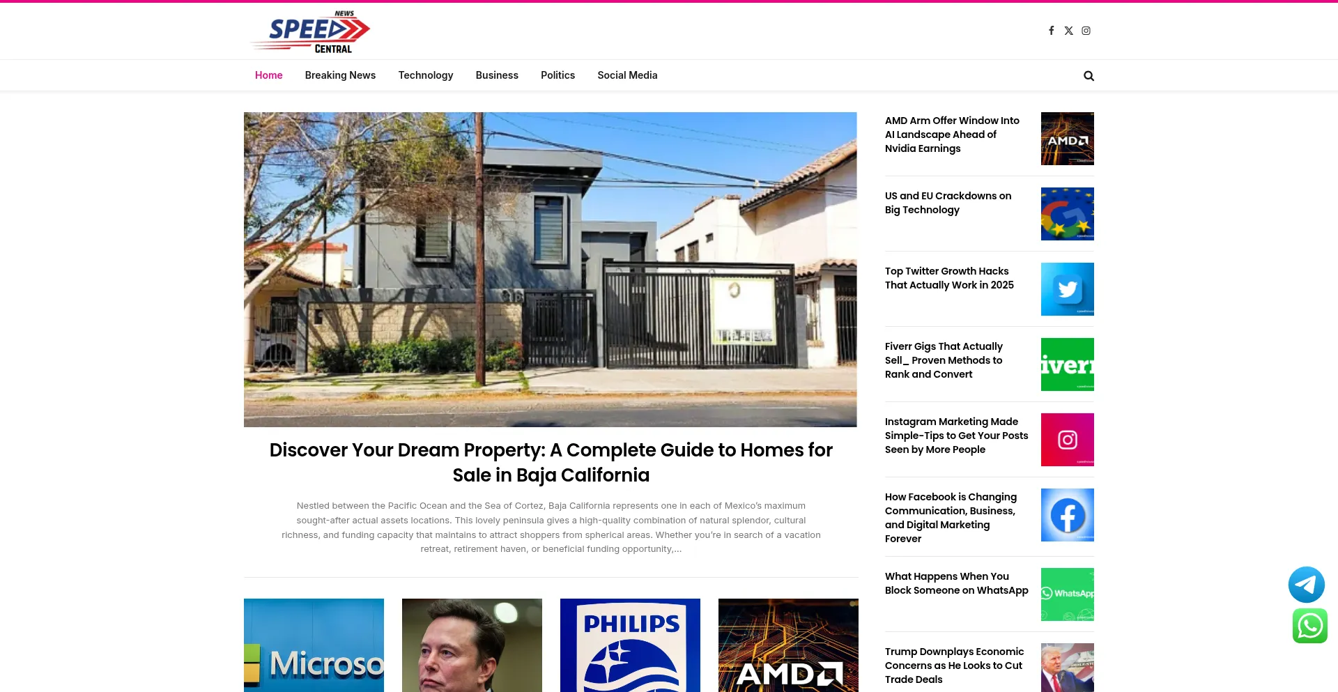 Speednewscentral.com Screenshot