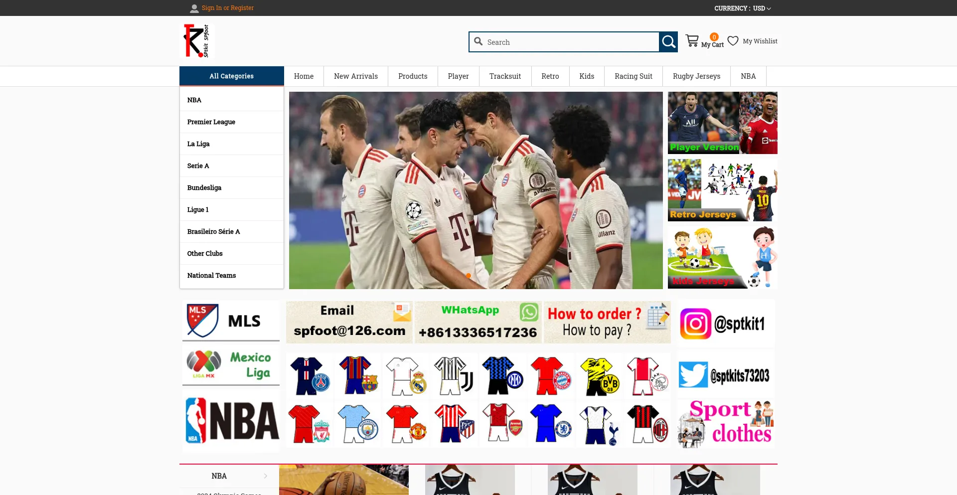 Website screenshot of Spfoot1.com