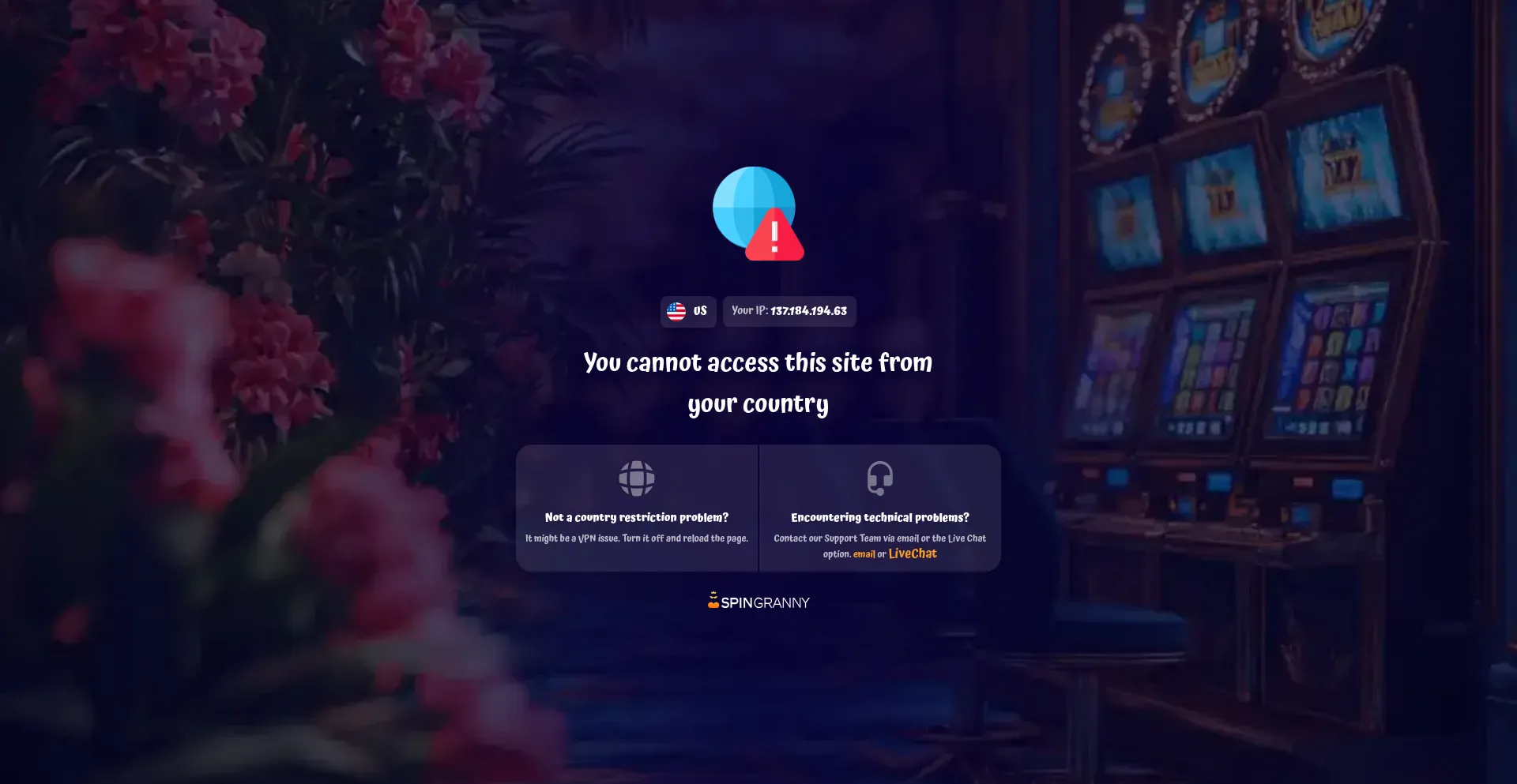 Spingranny.com Screenshot