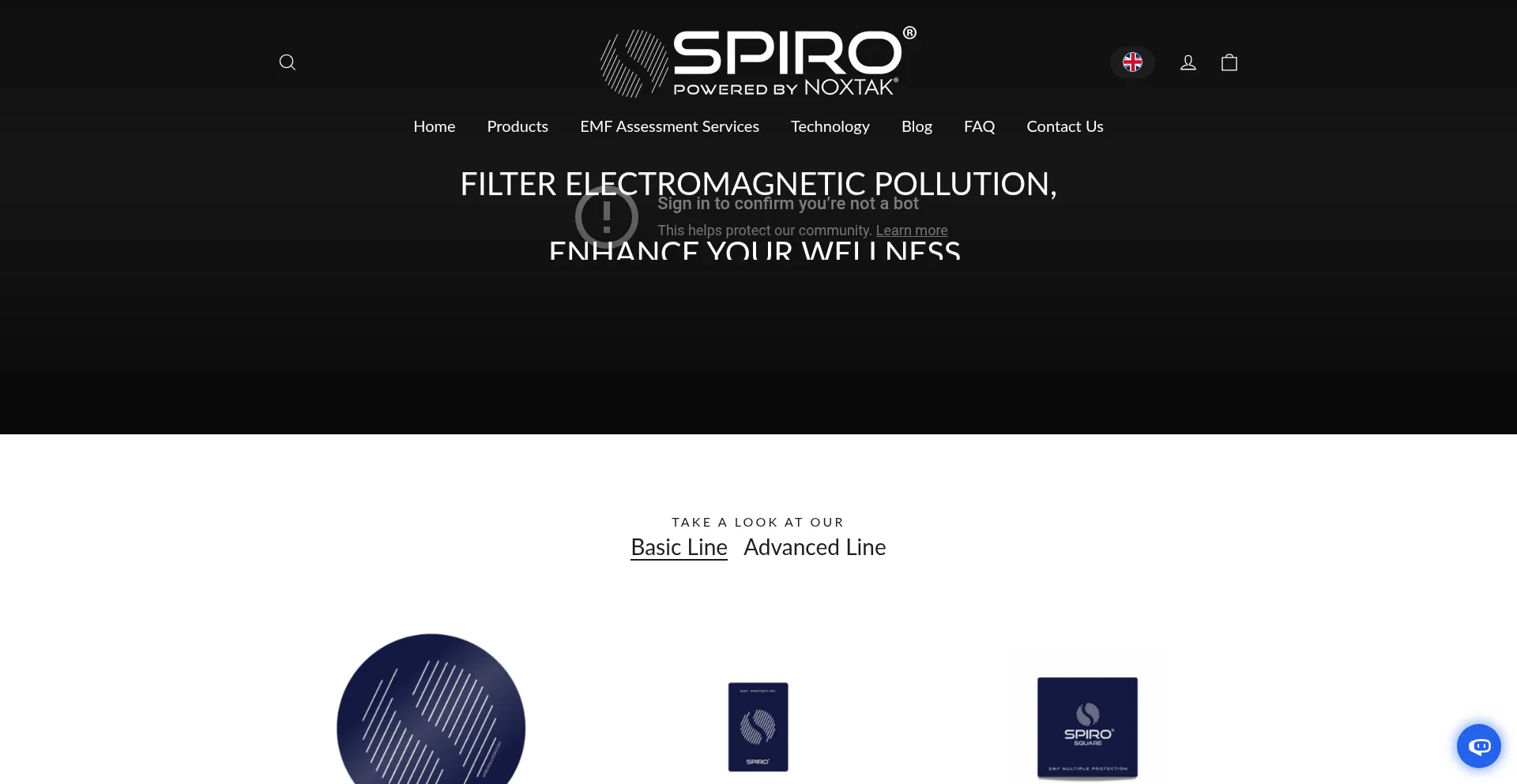 Website screenshot of Spiroemf.com