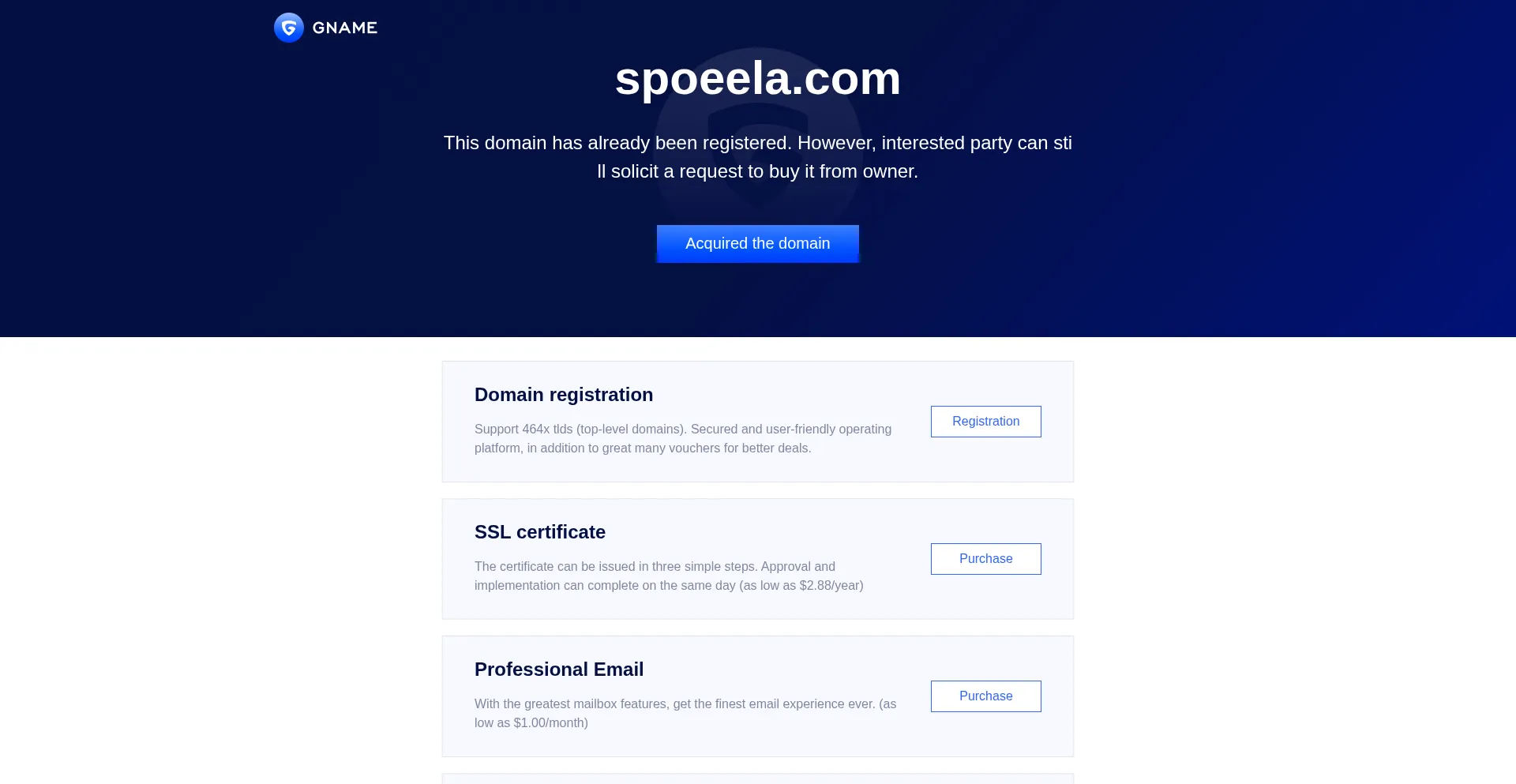 Website screenshot of Spoeela.com