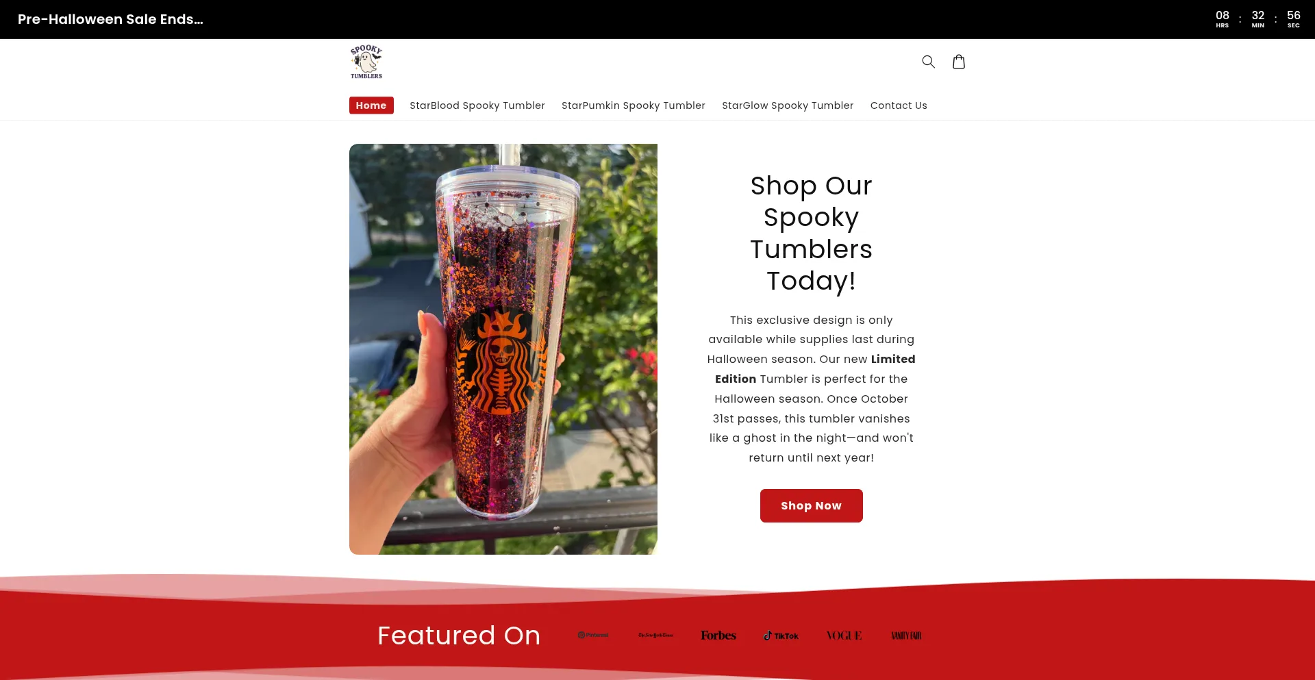 Spookytumbler.com Screenshot