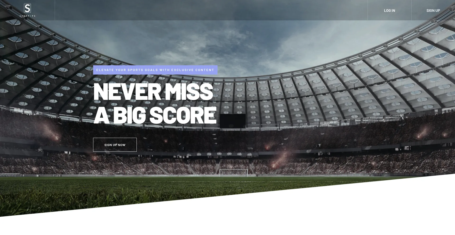 Website screenshot of Sportipe.com