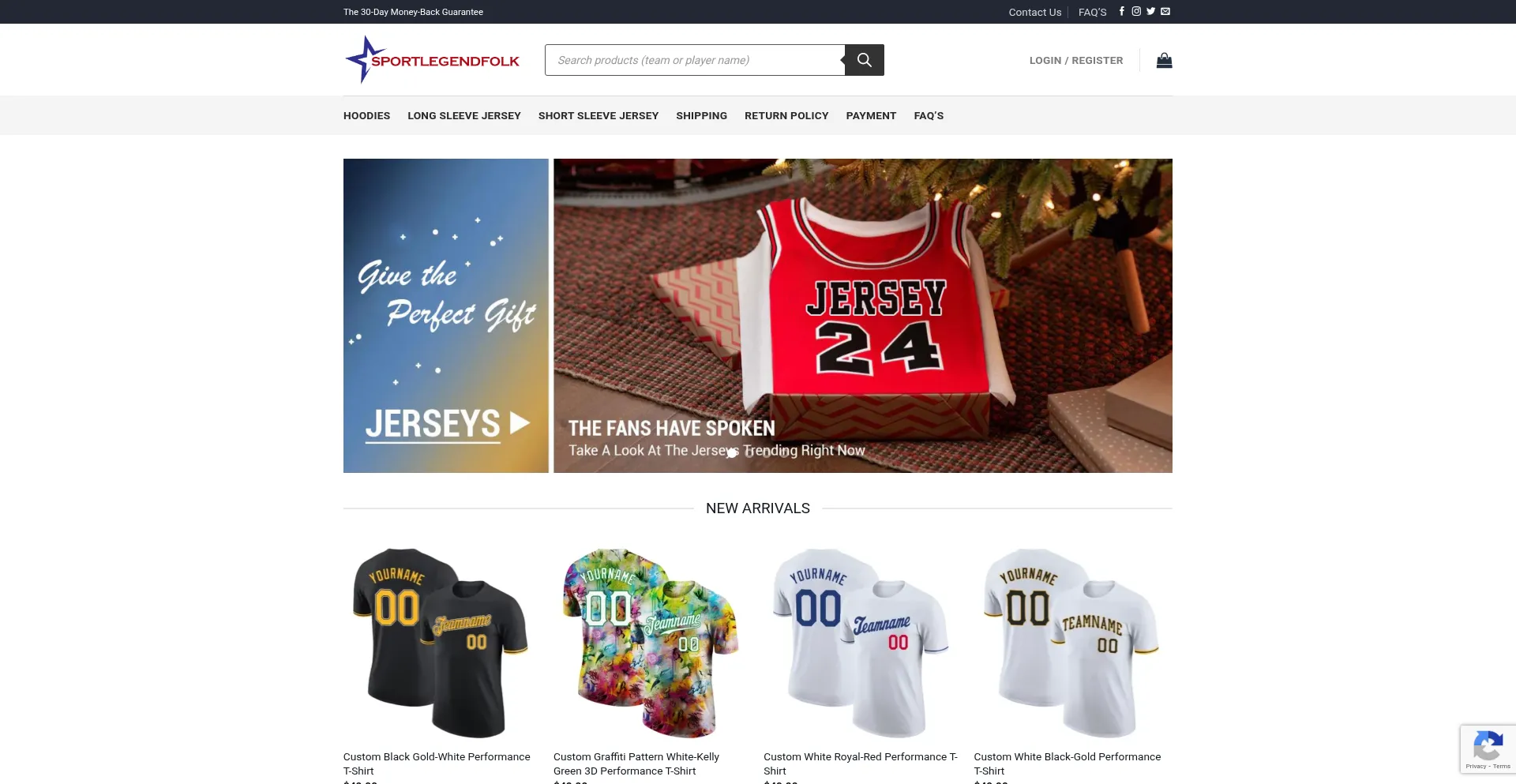 Website screenshot of Sportlegendfolk.com