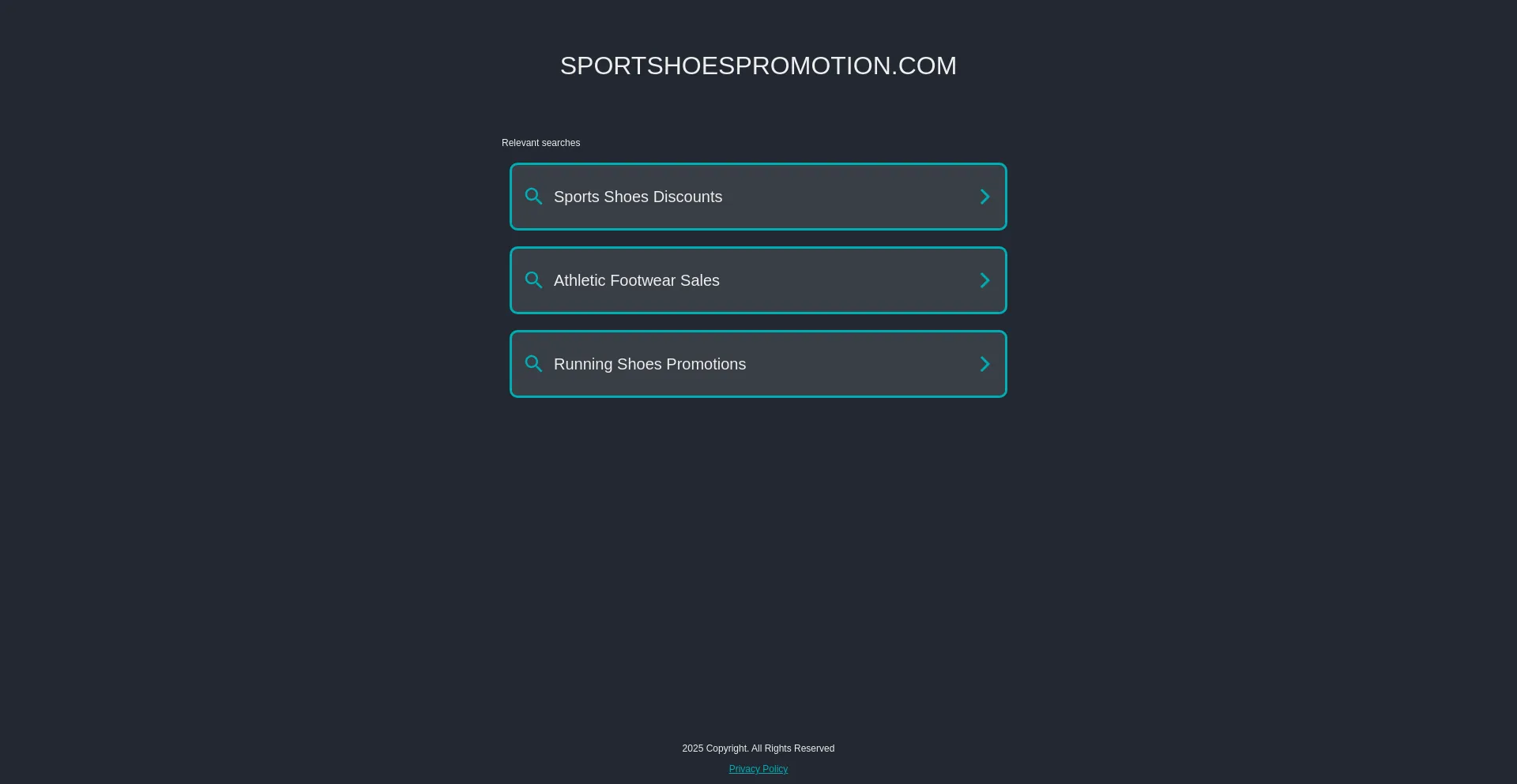 Website screenshot of Sportshoespromotion.com